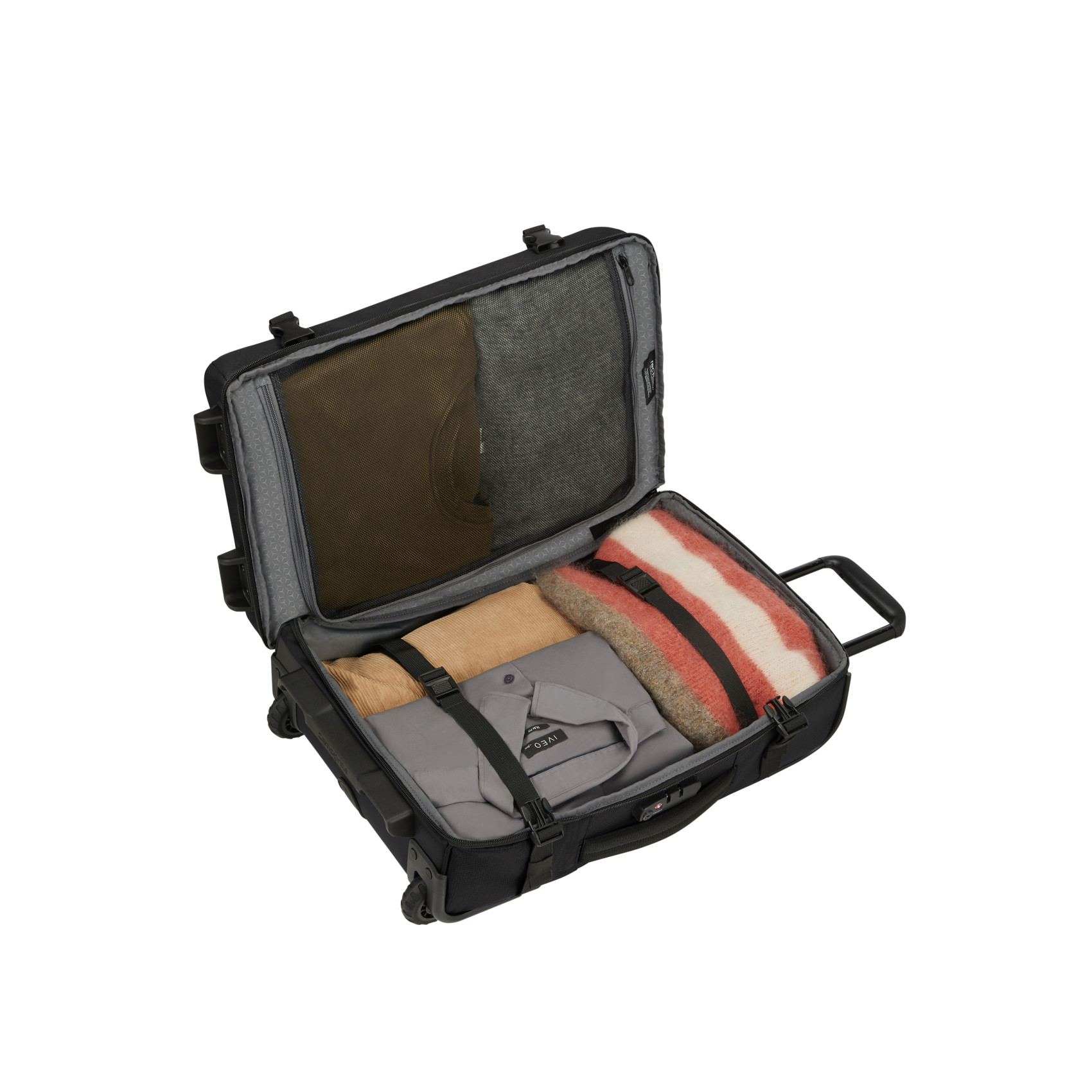 Roader business suitcase 2 wheels size s Black