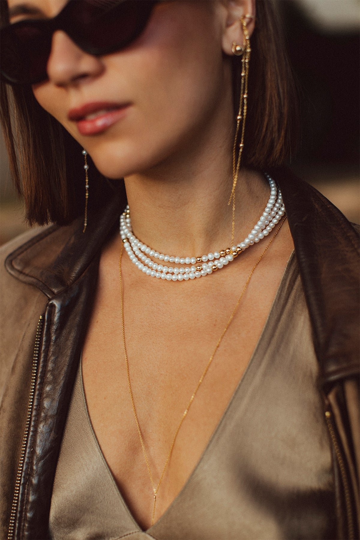 Grace Pearl Necklace White