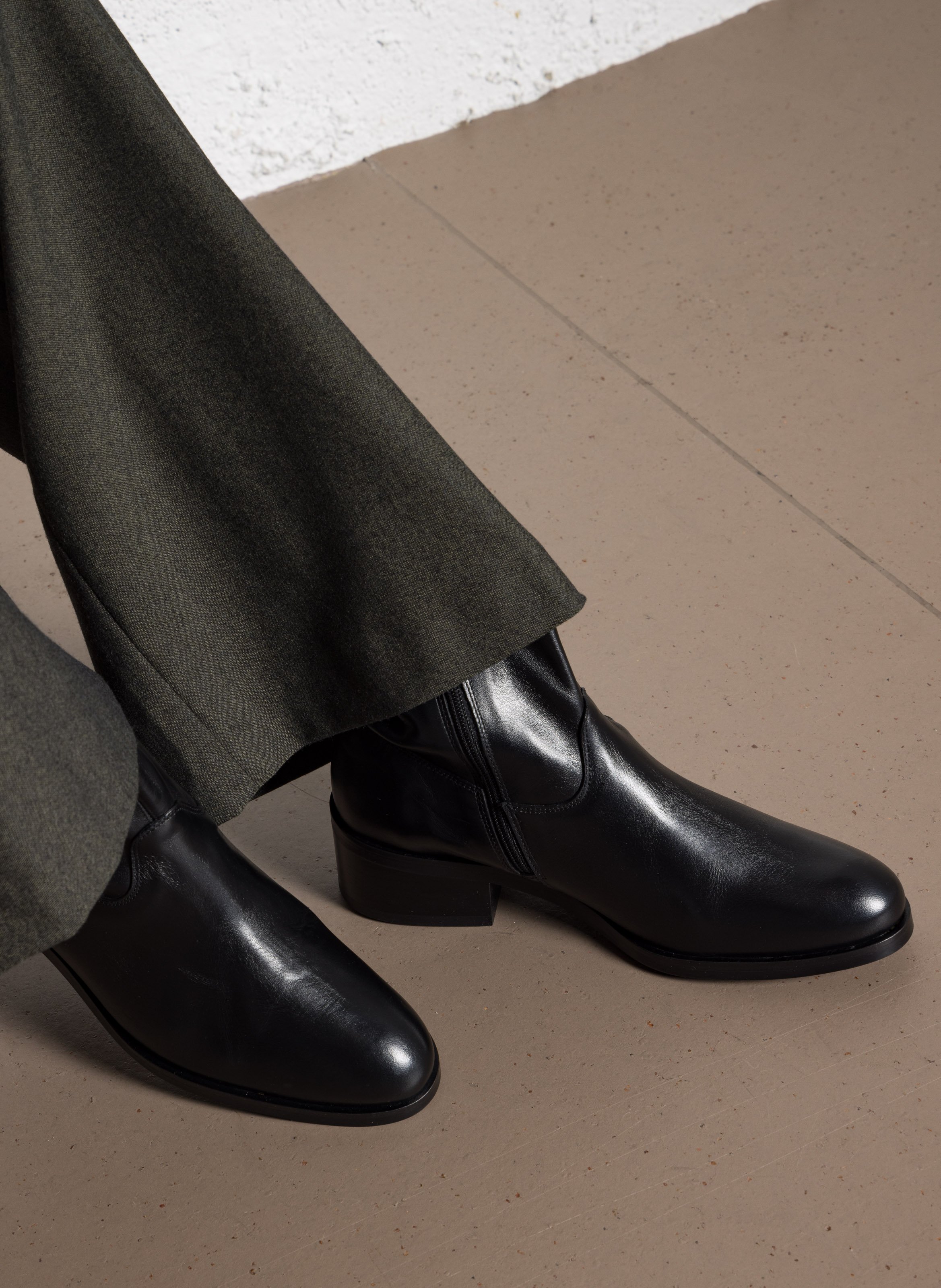 Bottines en cuir RIVECOUR Noir