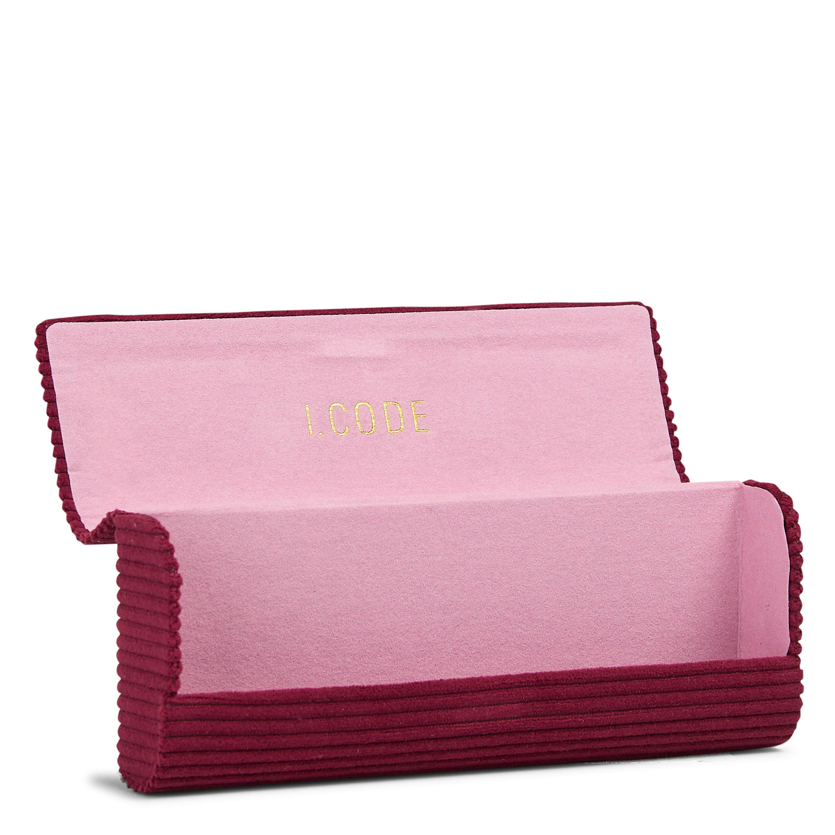 Etui à lunette en velours côtelé I CODE Rouge