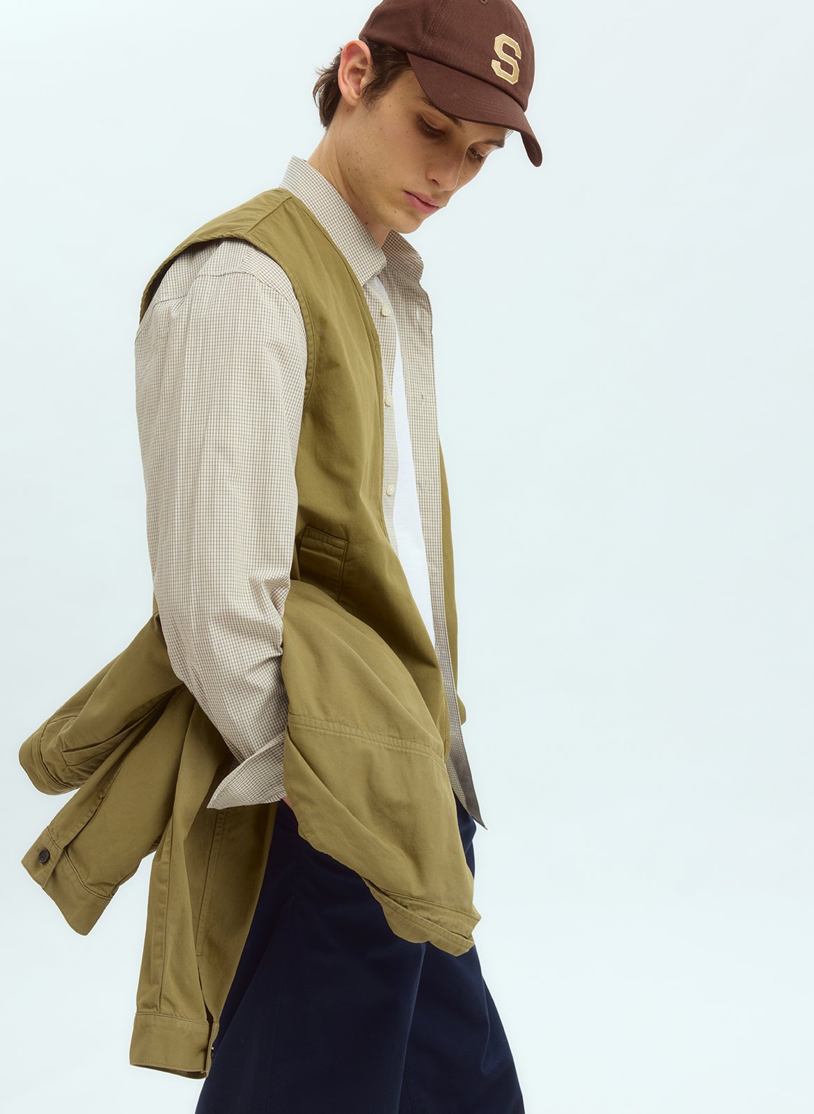 Baumwolljacke im Workwear-Stil SELECTED Braun