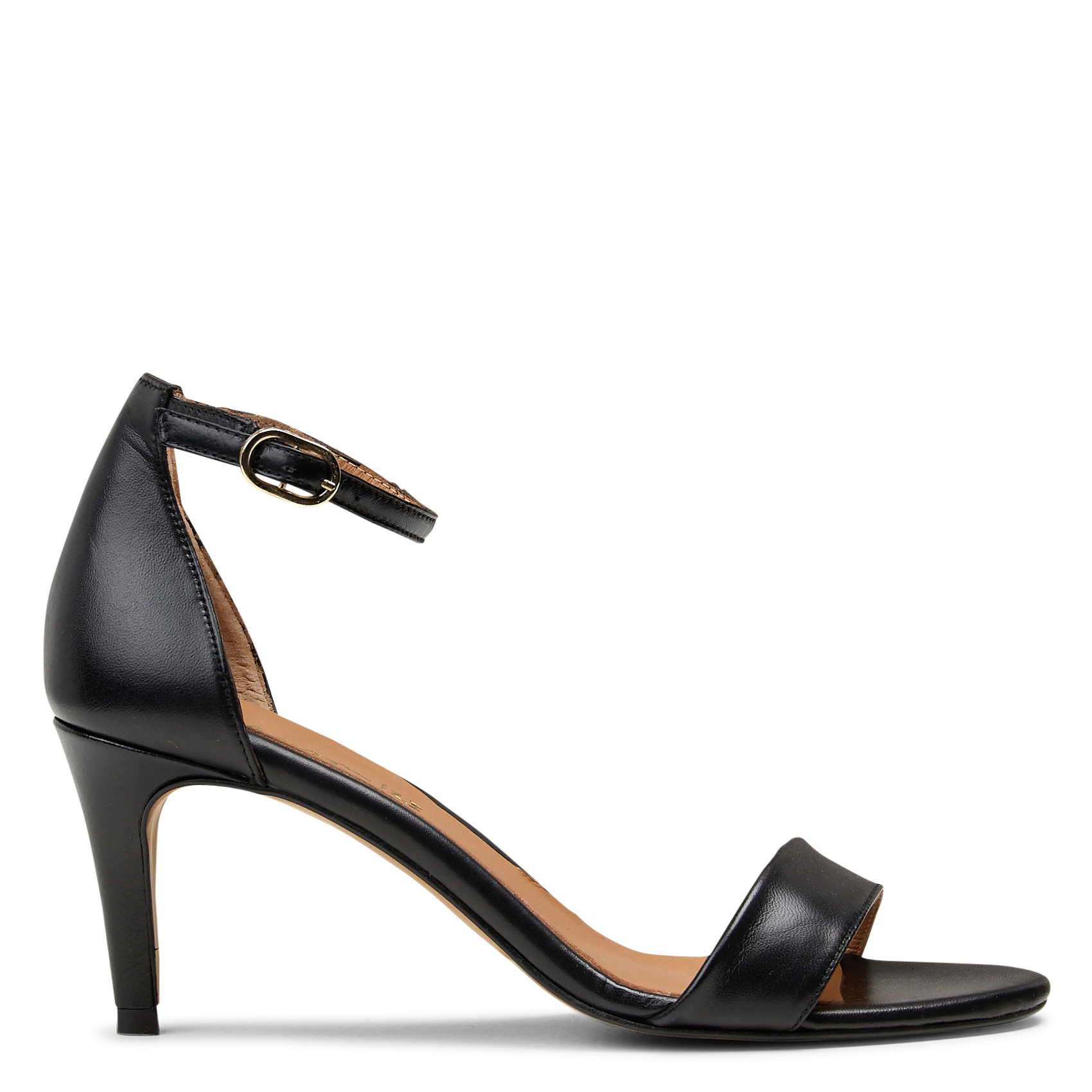 Halfhoge, leren sandalen MAISON 123 Zwart