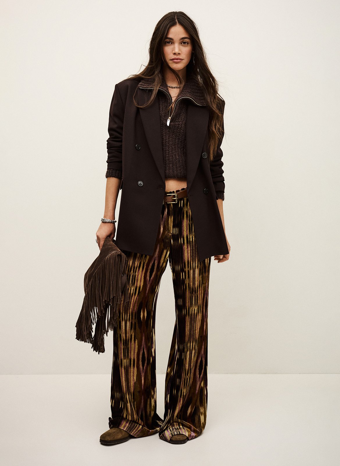 Rechte blazer BA&SH Bruin