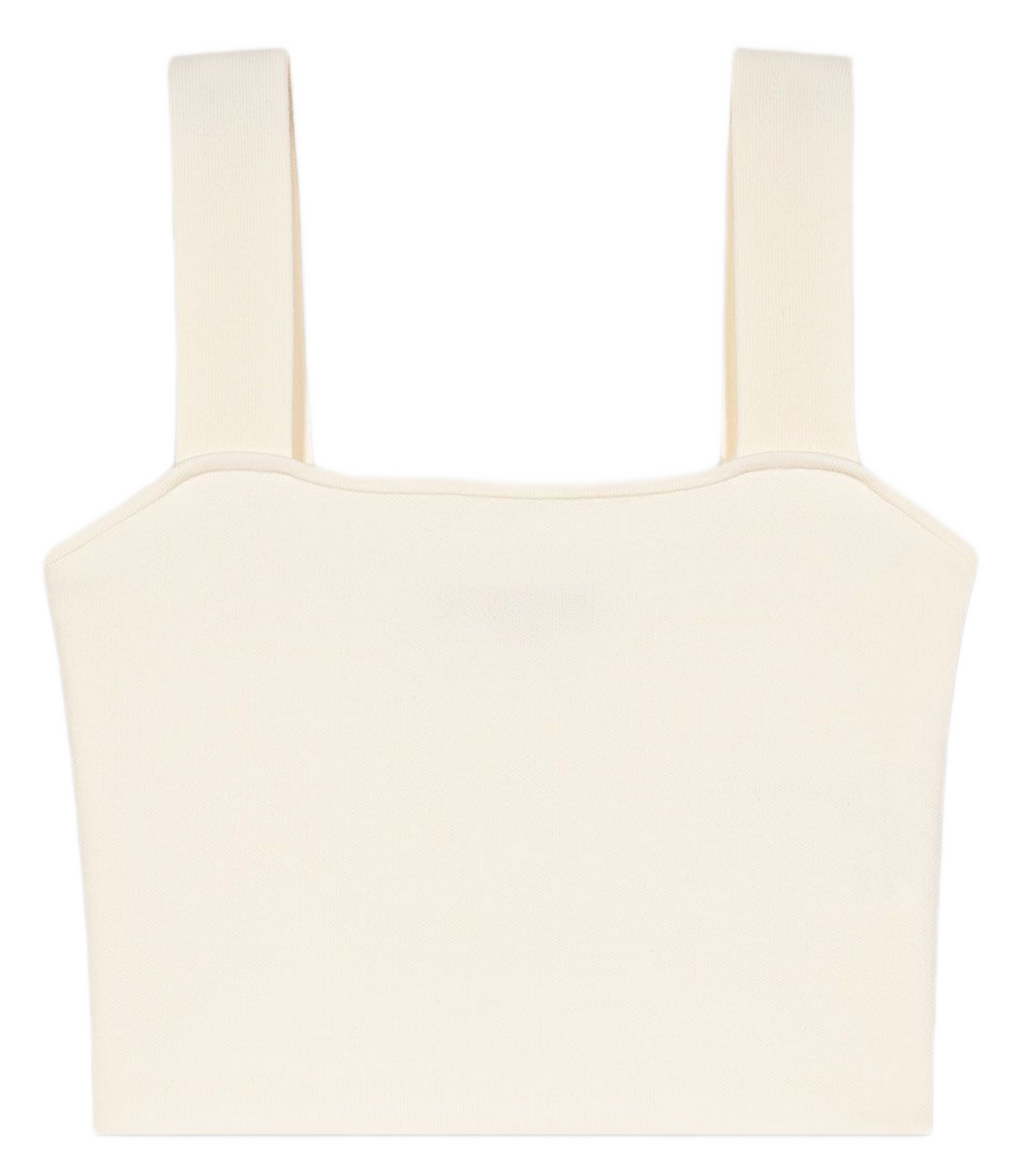 Top court col carré  MAJE Beige