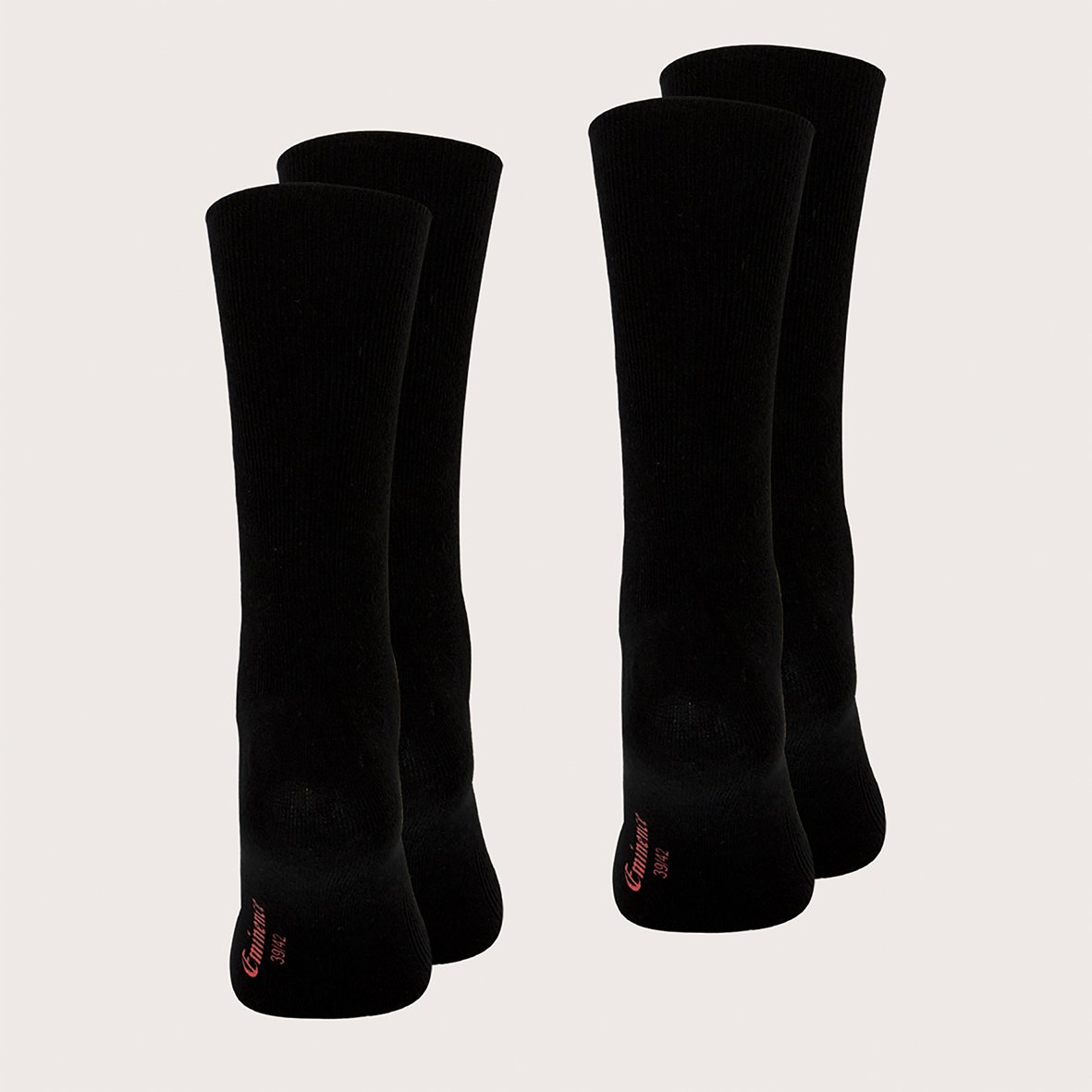 Mid-calf socks, pack of 2 pairs EMINENCE Black