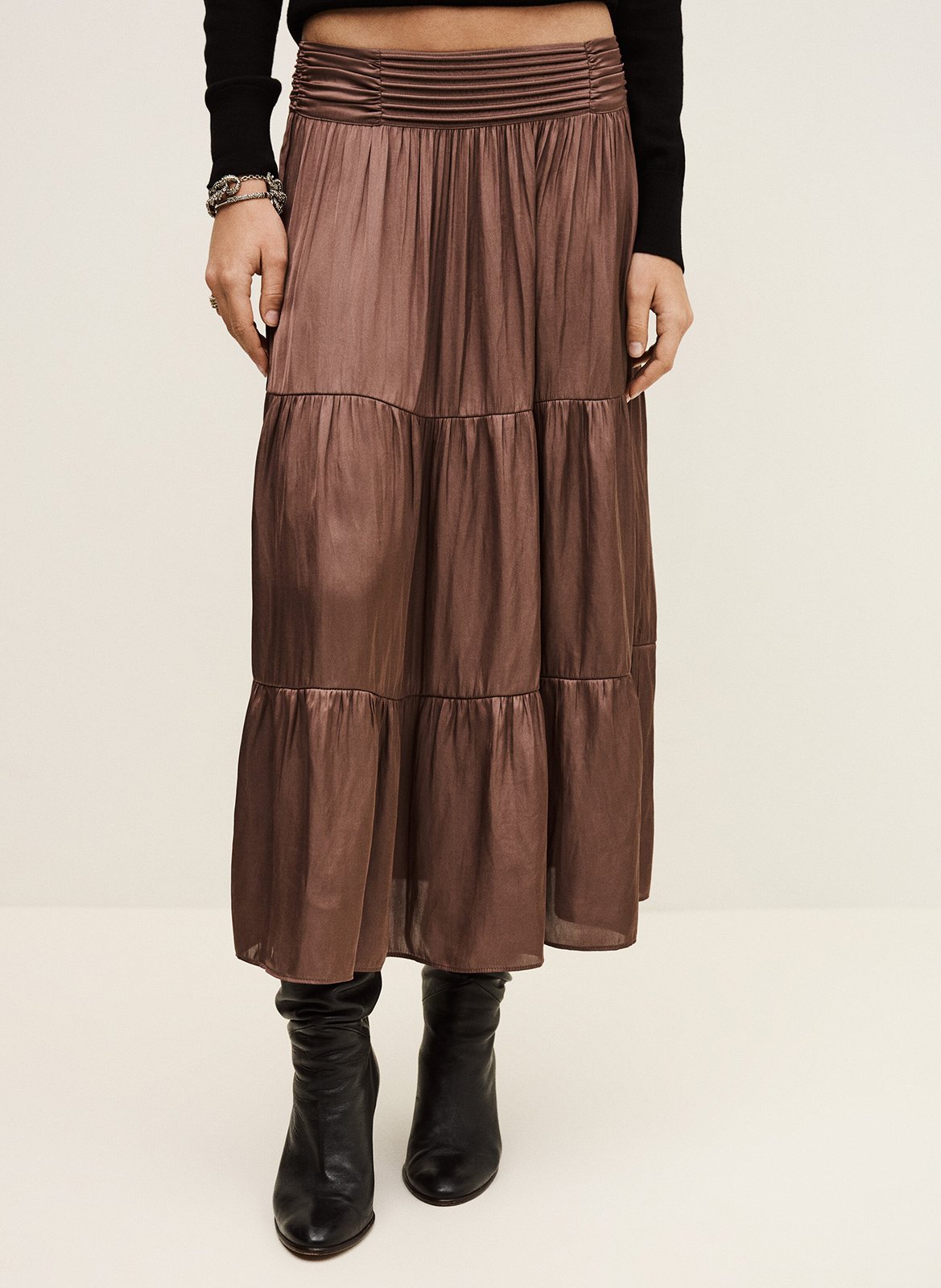 Jupe longue BA&SH Rose