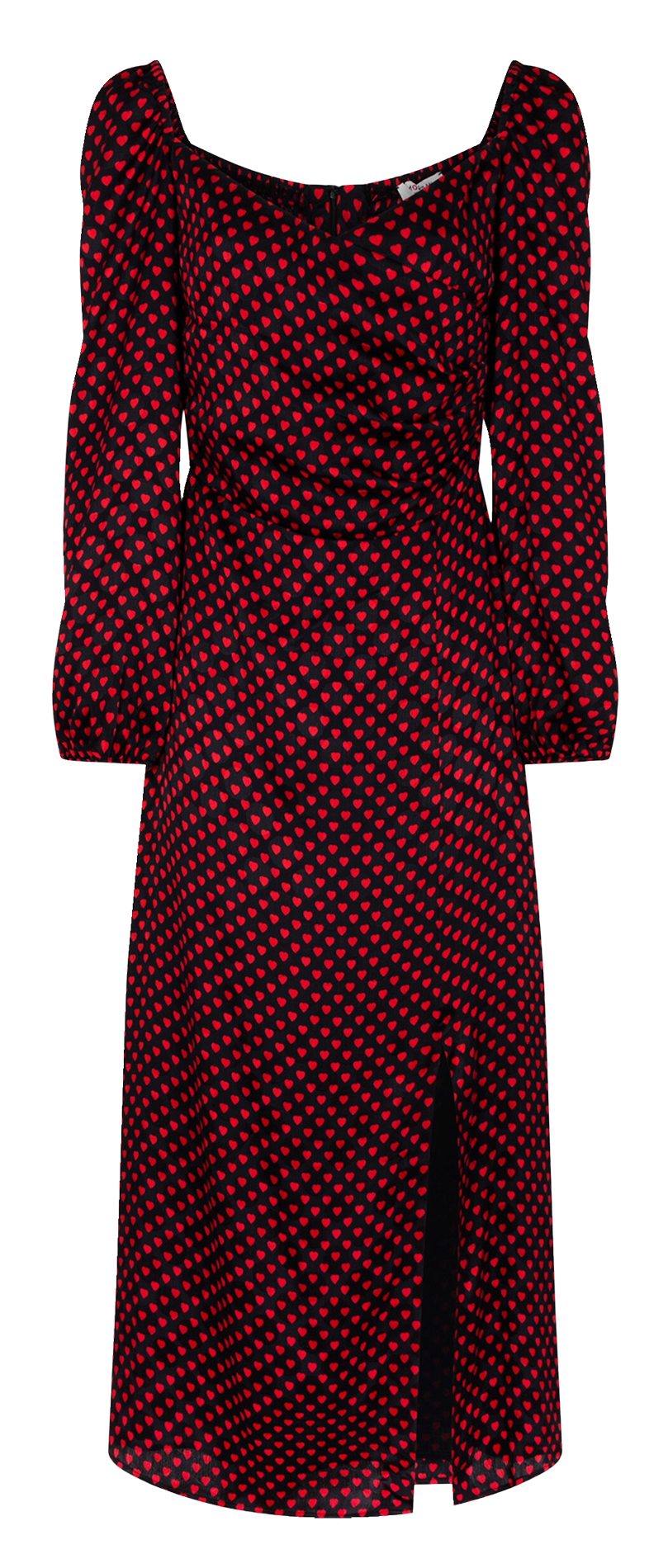 Mittellanges bedrucktes Satinkleid MORGAN Mehrfarbig