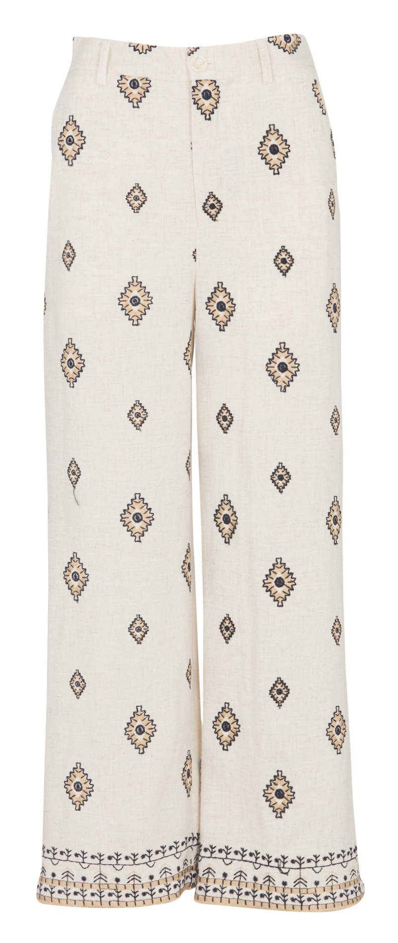 Azawood - Weite Hose mit hohem Bund SEE U SOON Beige