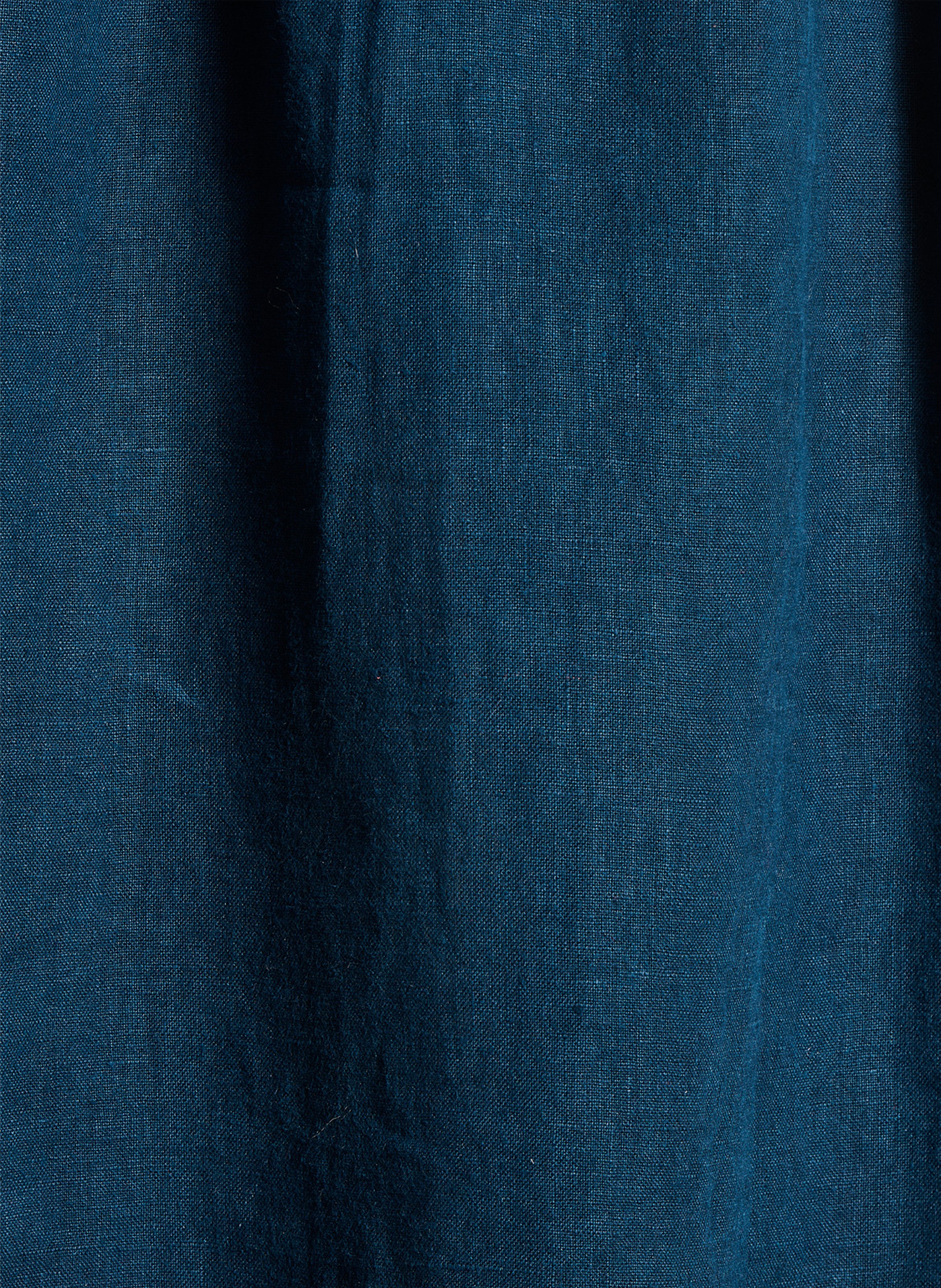 Long linen V-neck dress LA FEE MARABOUTEE Blue
