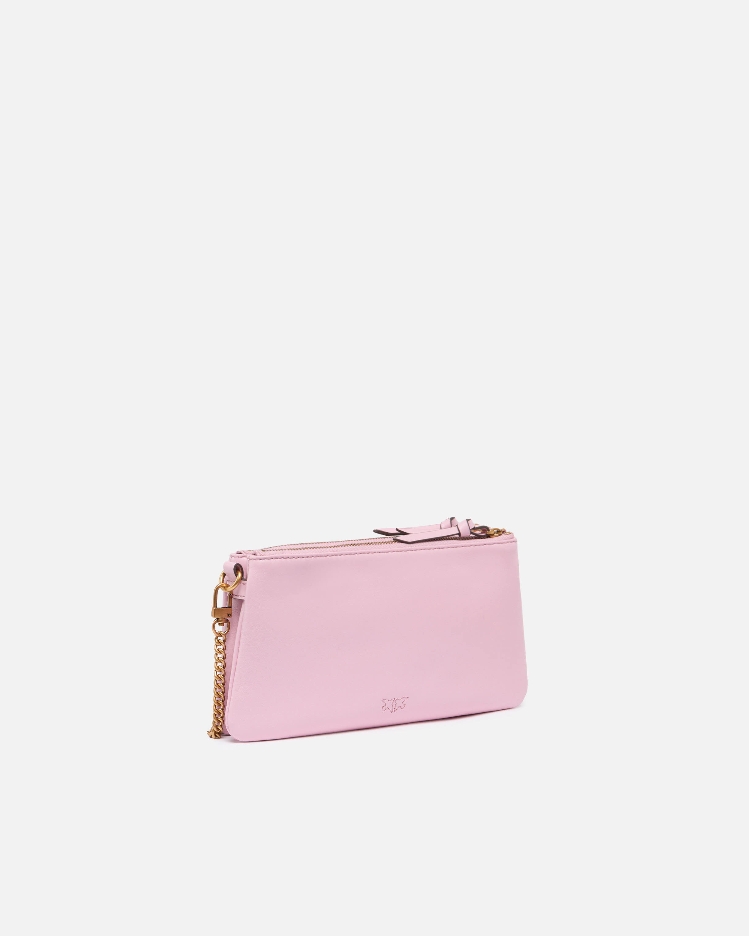 Petit sac à bandoulière mini double bag en cuir PINKO Rose