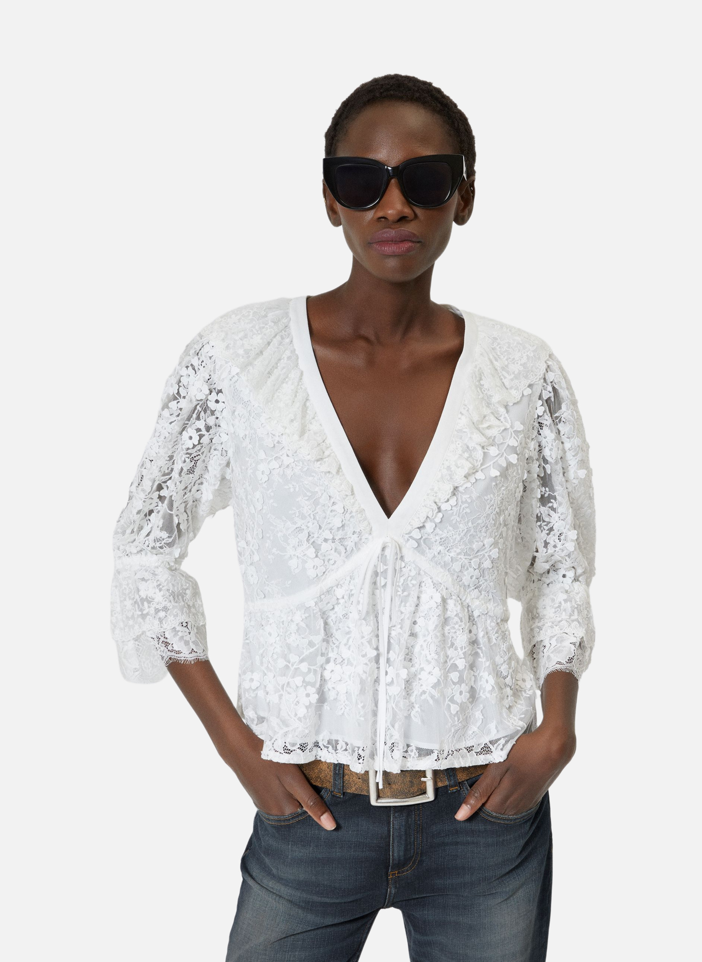 Cotton top THE KOOPLES Beige