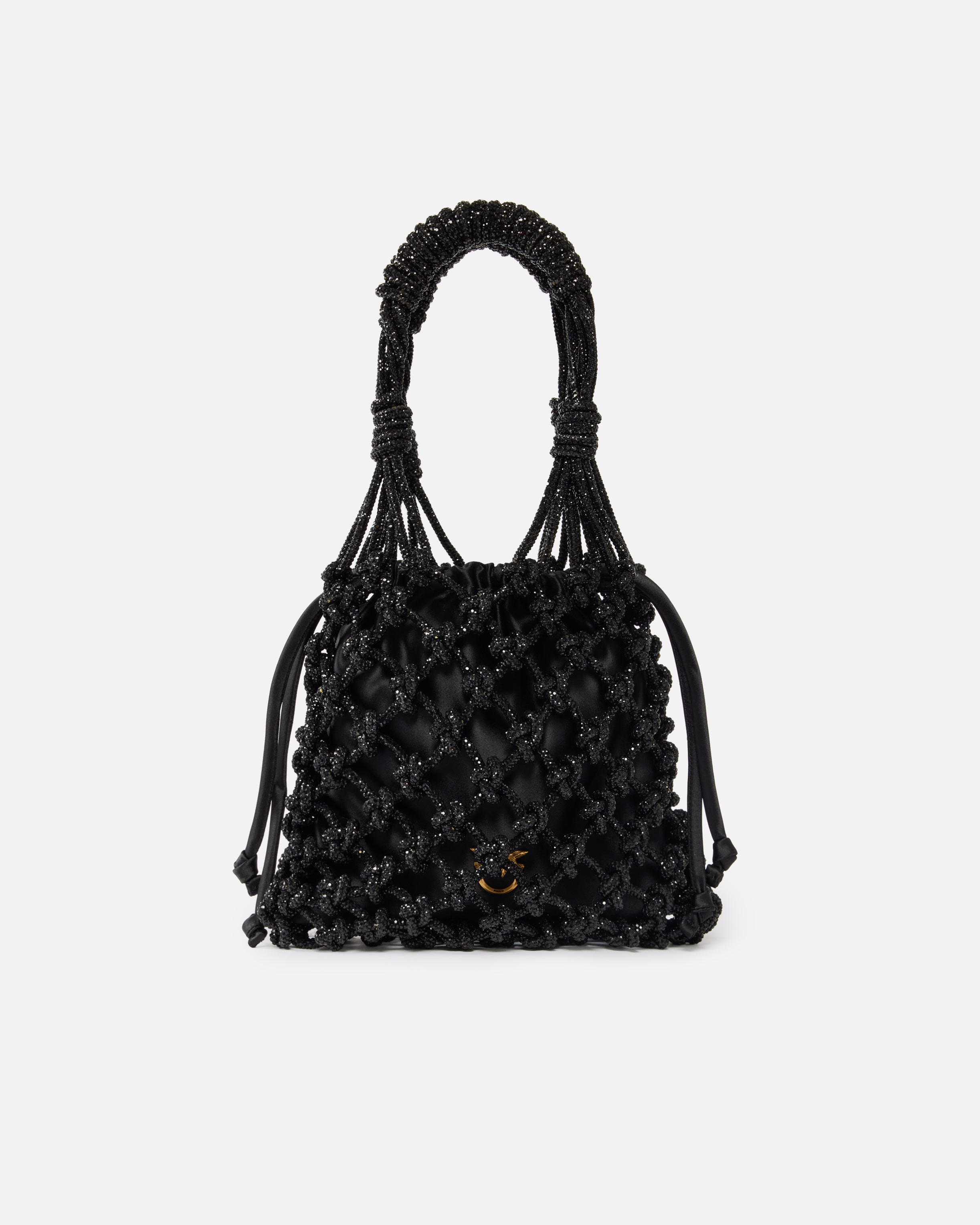 Petit sac porté épaule à micro strass PINKO Noir