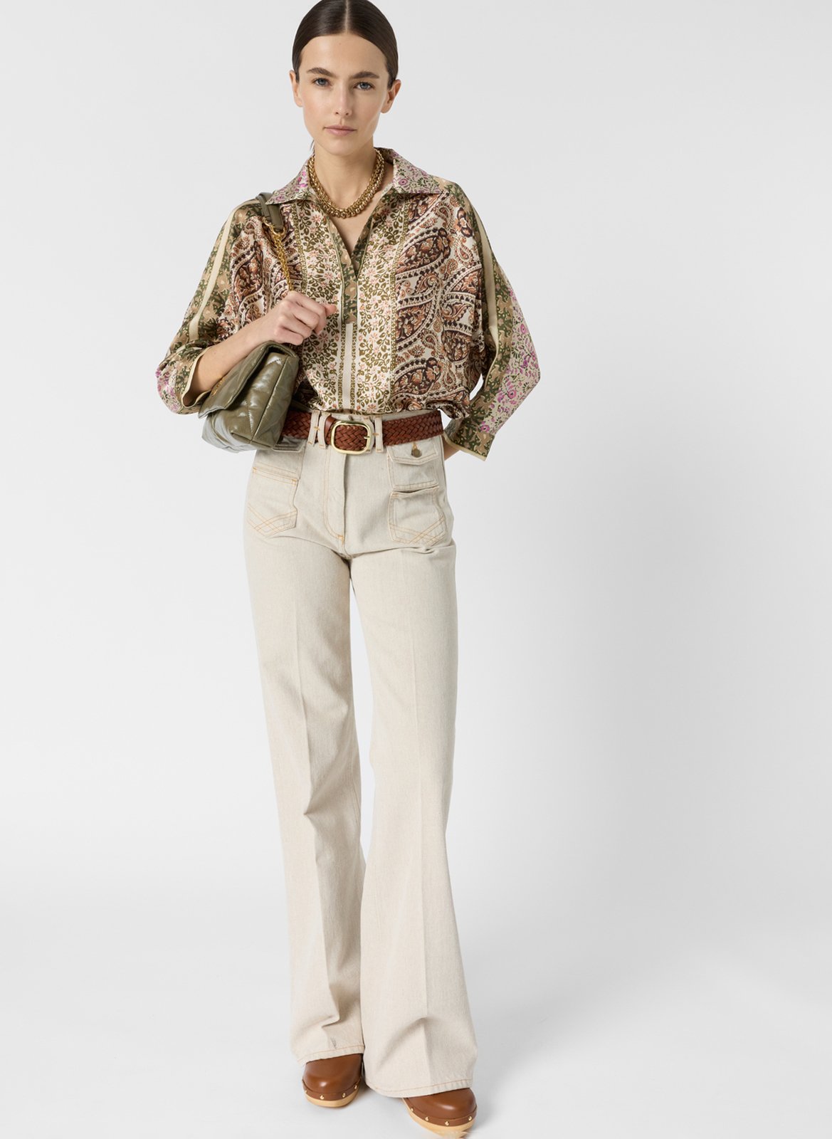 Silk classic-collar shirt GERARD DAREL Black