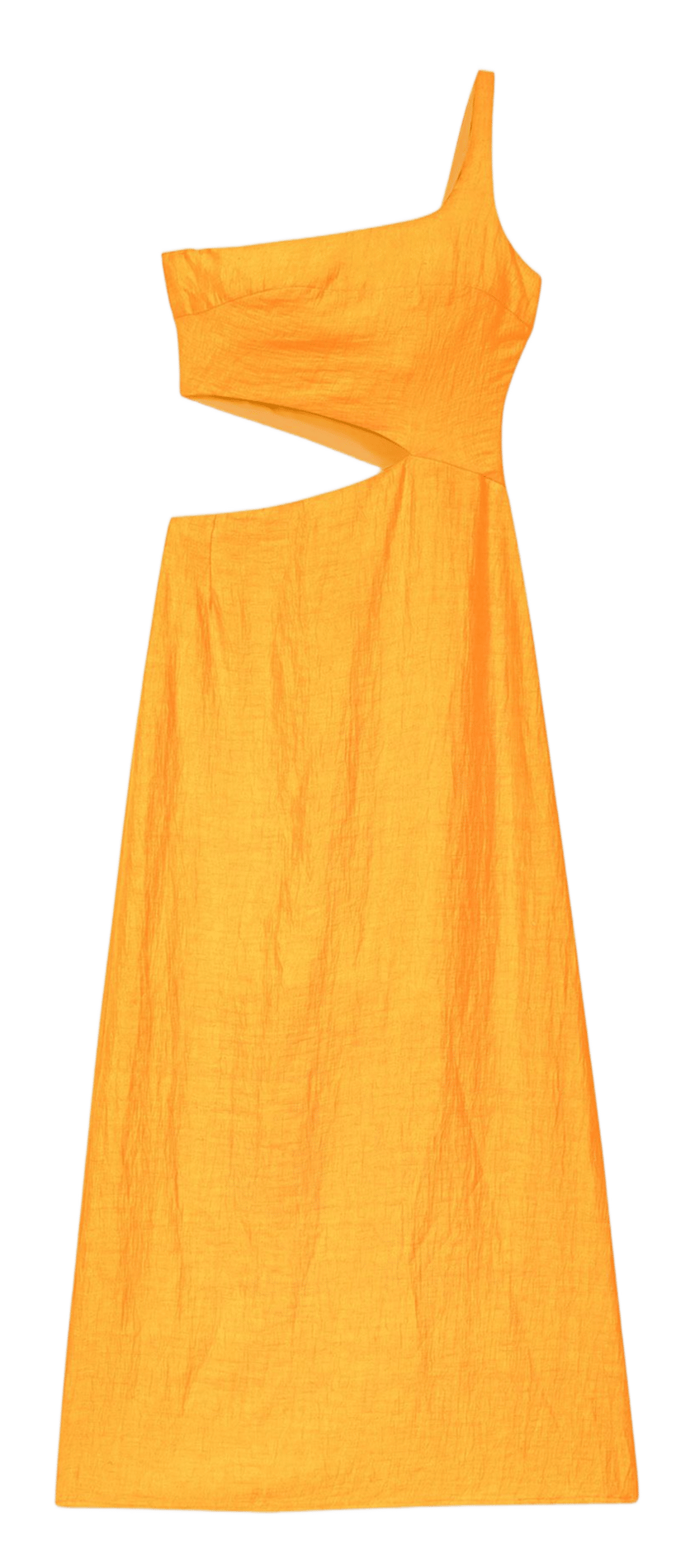 Robe longue unie en lin mélangé MAJE Orange