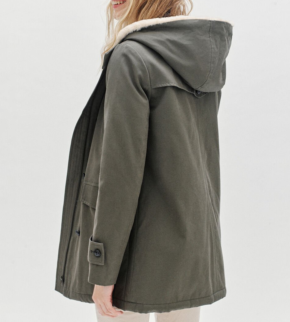 Hooded parka CAROLL Green