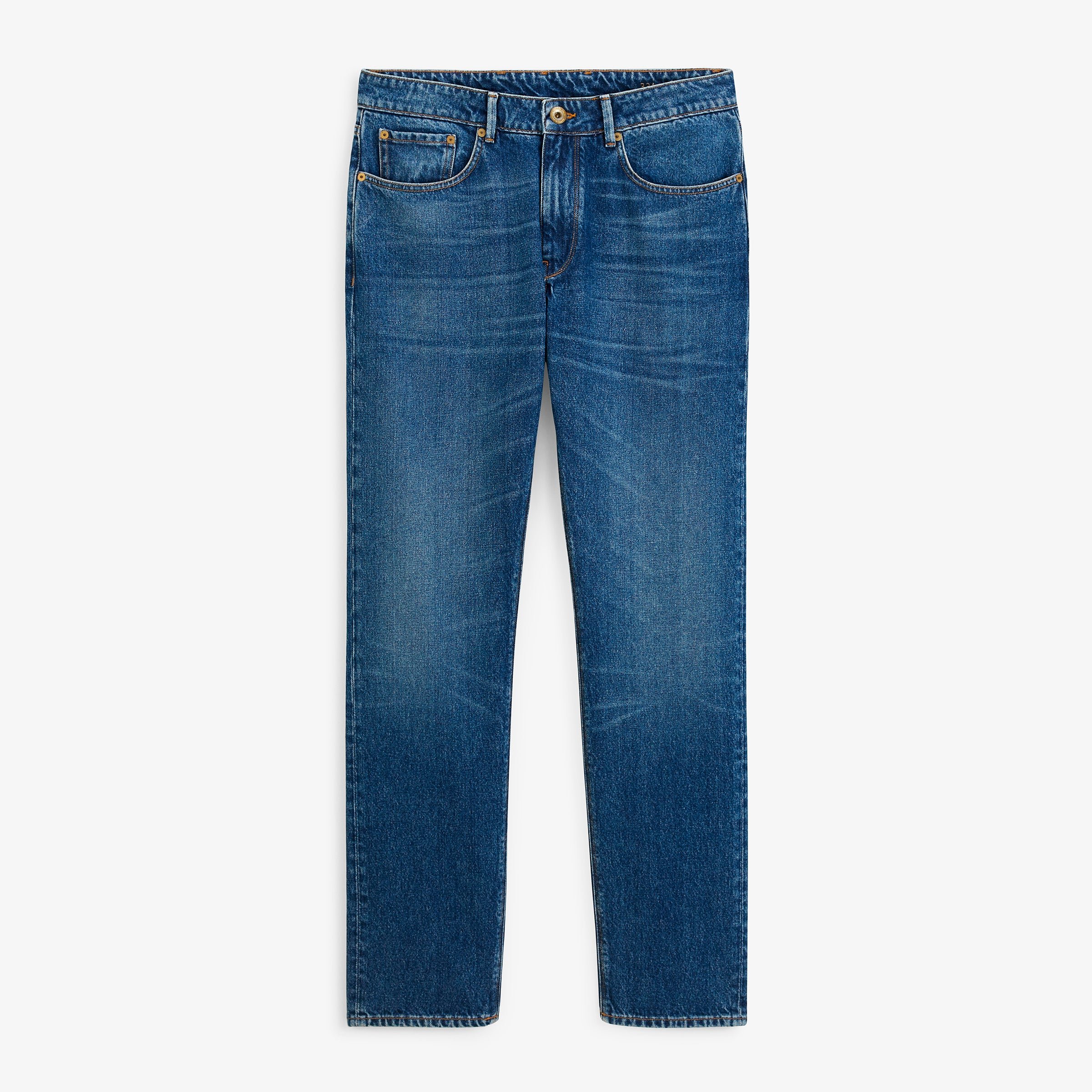 Tapered washed cotton jeans SERGE BLANCO Blue
