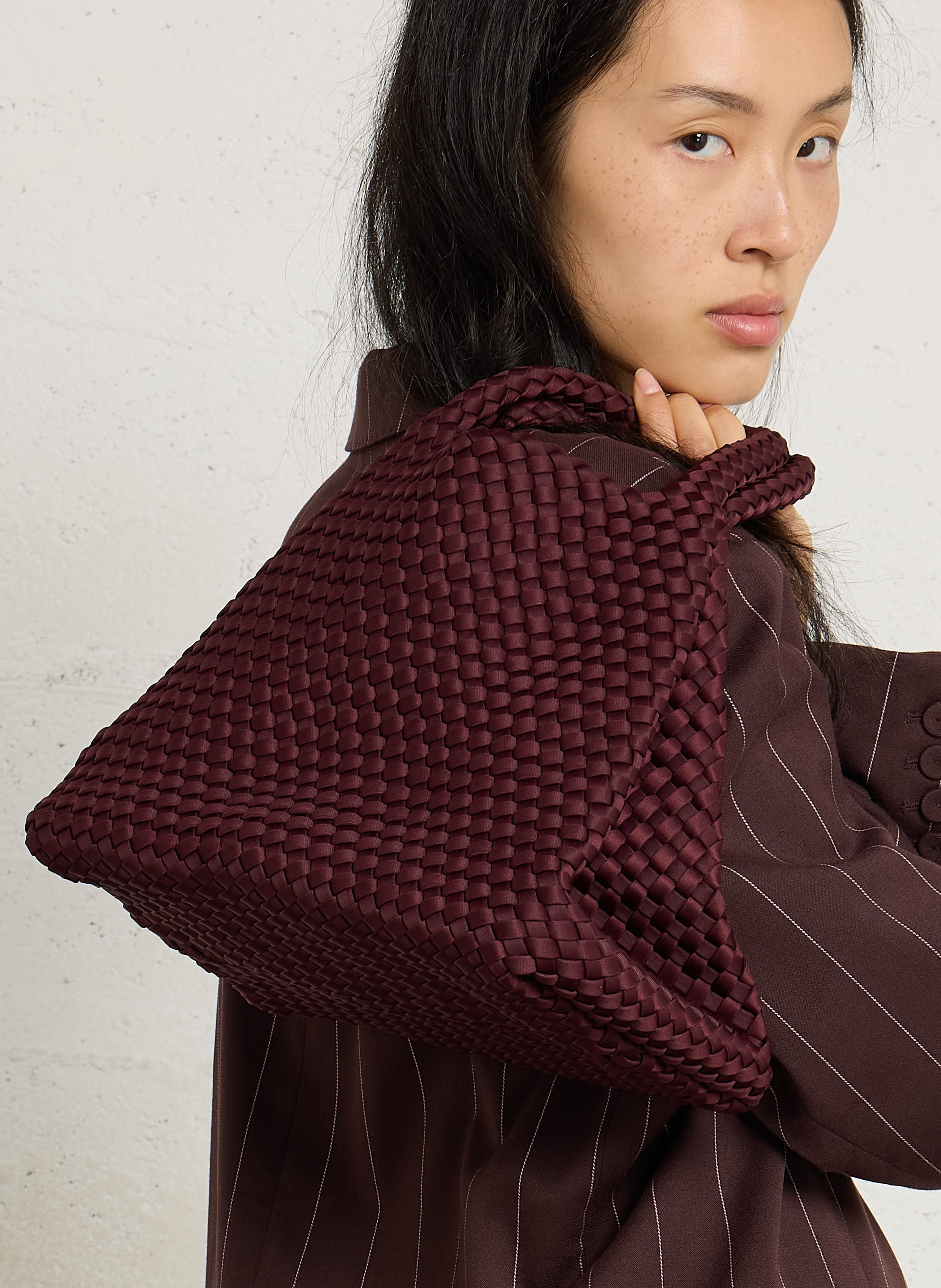 Woven handbag MARREA Red