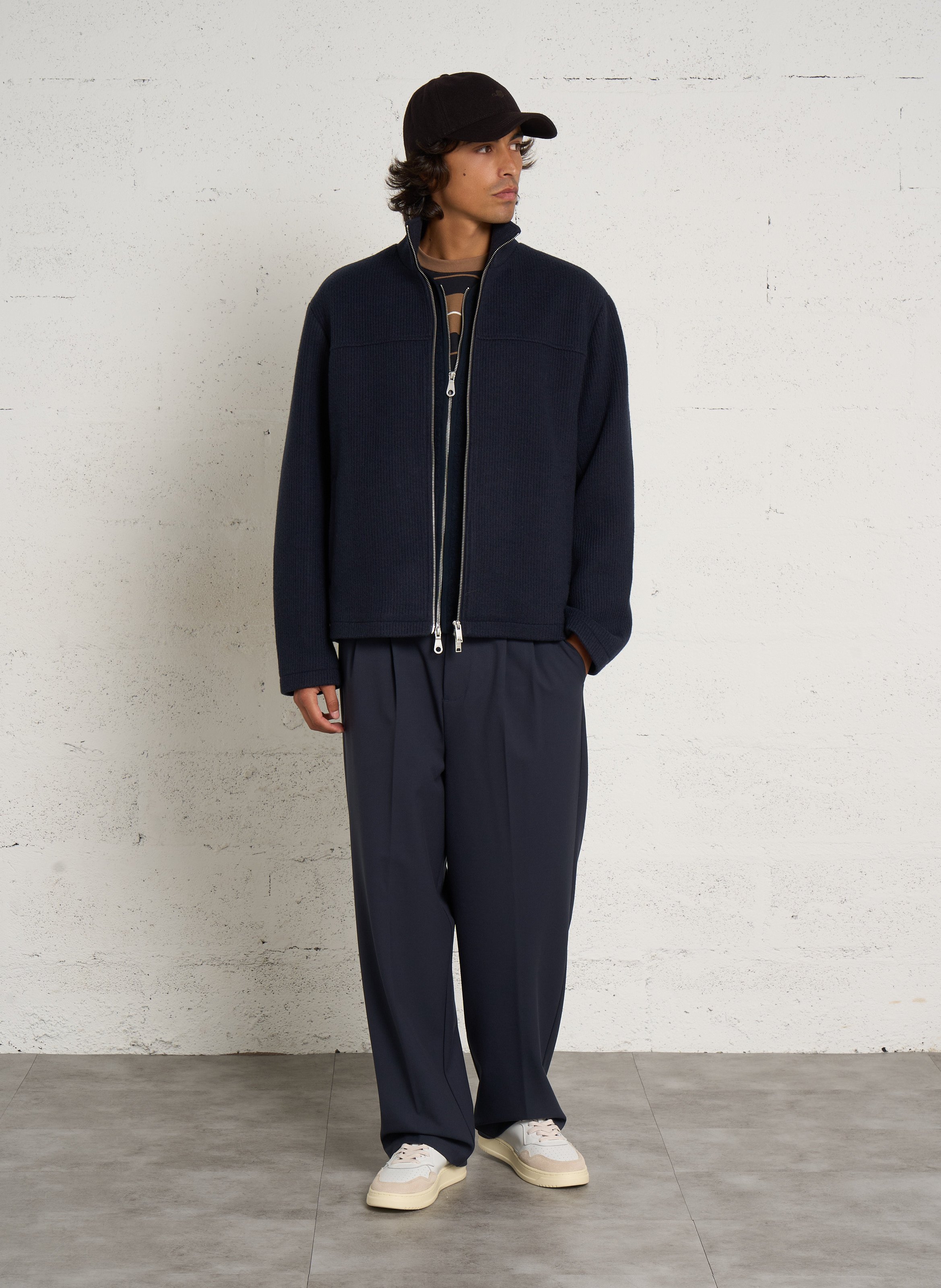 Straight high-neck jacket CASUAL FRIDAY Blue