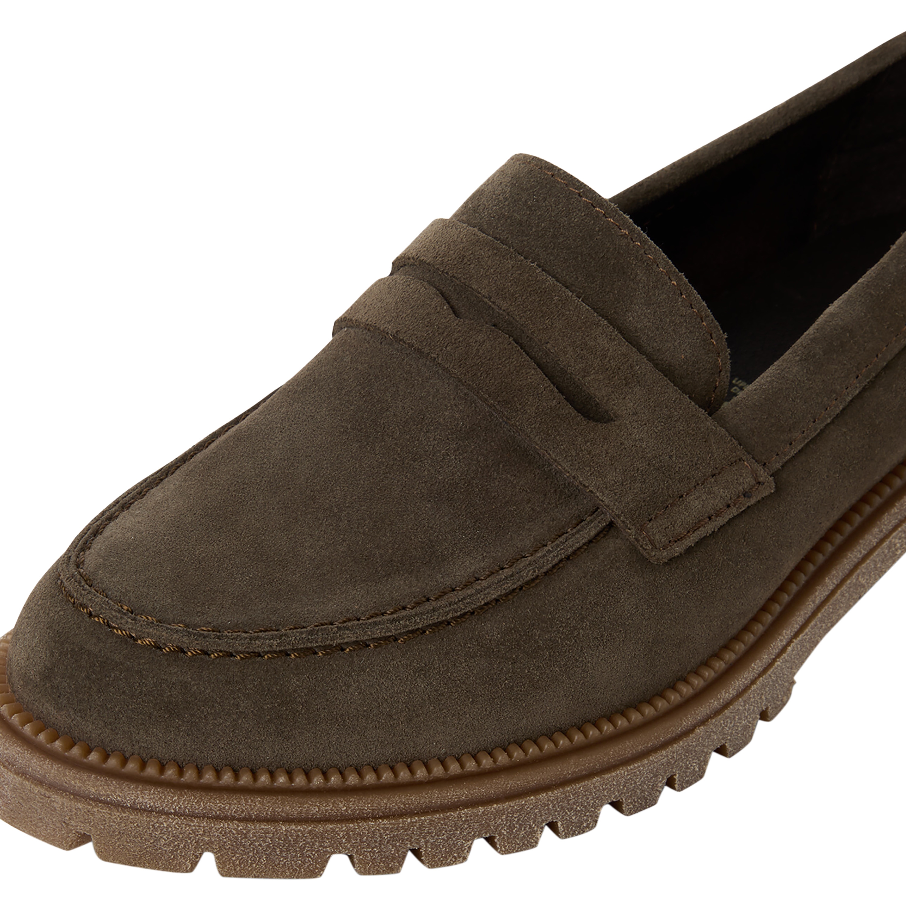 Leather heeled loafers TAMARIS Green