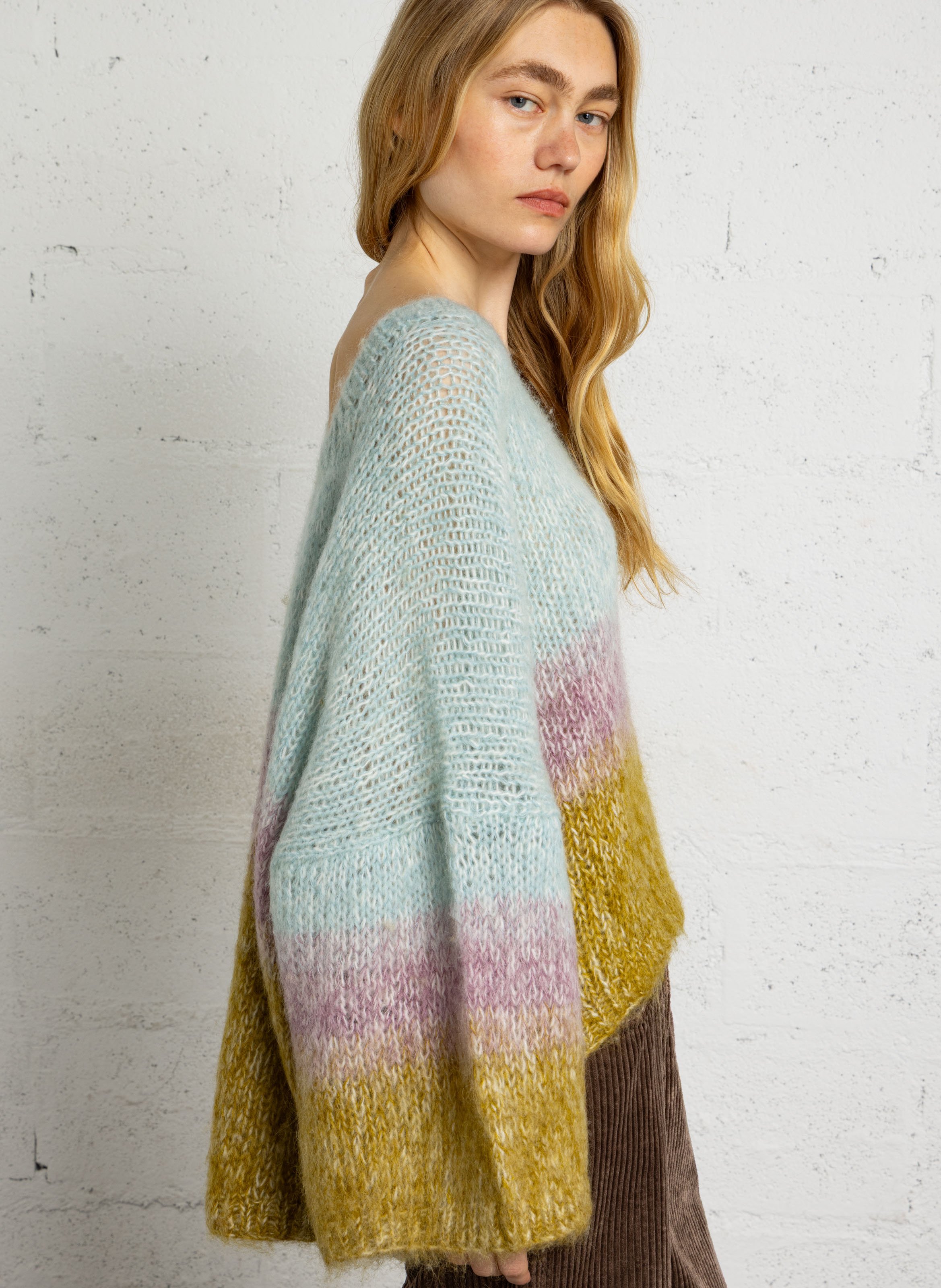 Strickpullover mit Rundhalsausschnitt MES DEMOISELLES Mehrfarbig