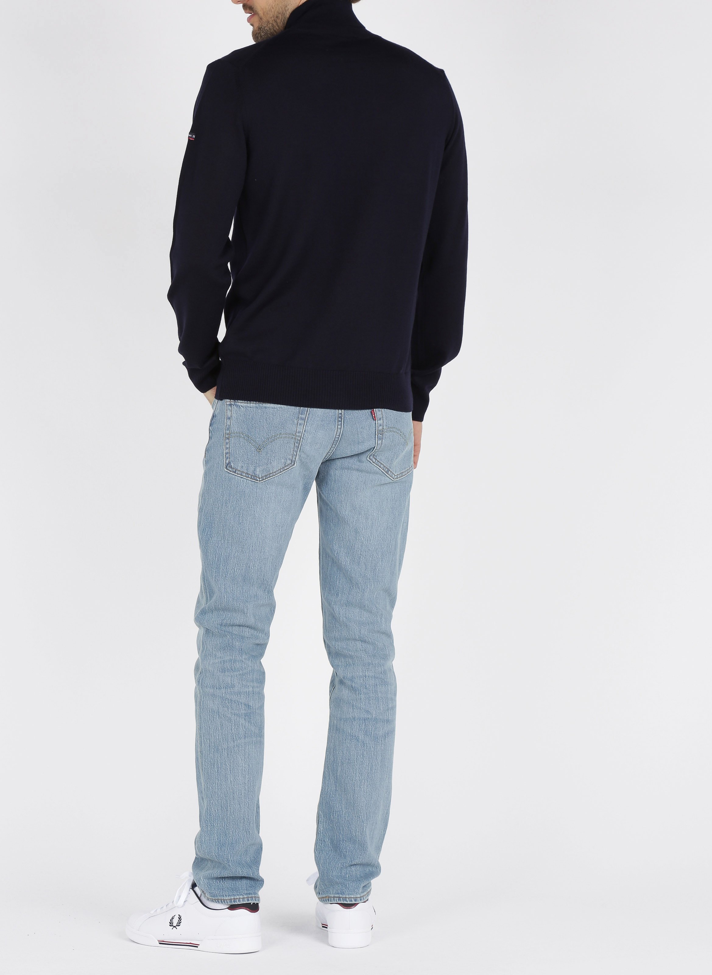 Pull col roulé regular-fit en laine ARMOR LUX Bleu