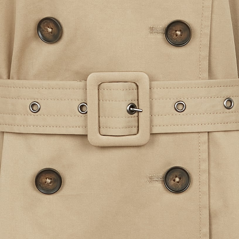 Cotton trench coat with detachable hood IKKS Beige