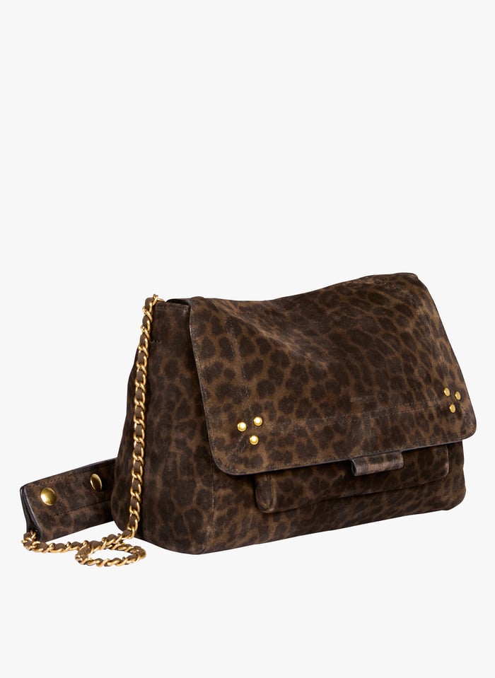 Leopard print top messenger bag