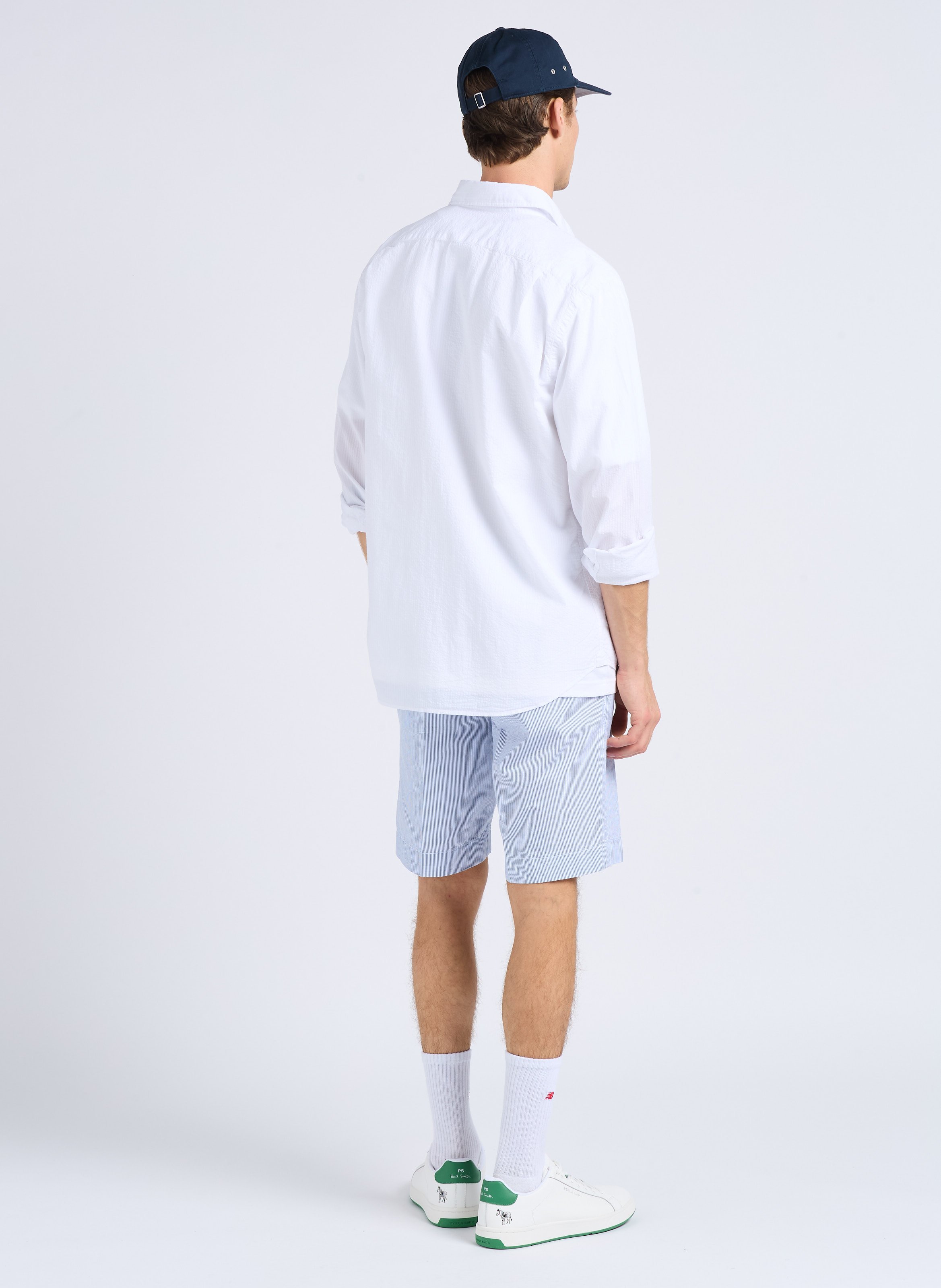 Regular-fit striped cotton shirt HARTFORD White