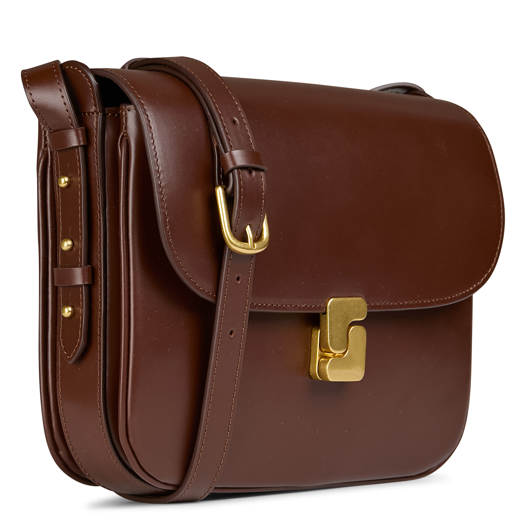 Dori leather shoulder bag SOEUR Brown