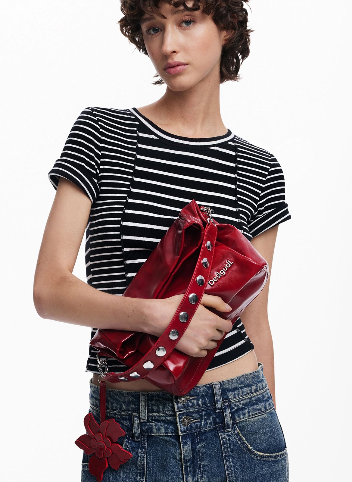 Sac à main effet cuir DESIGUAL Rouge