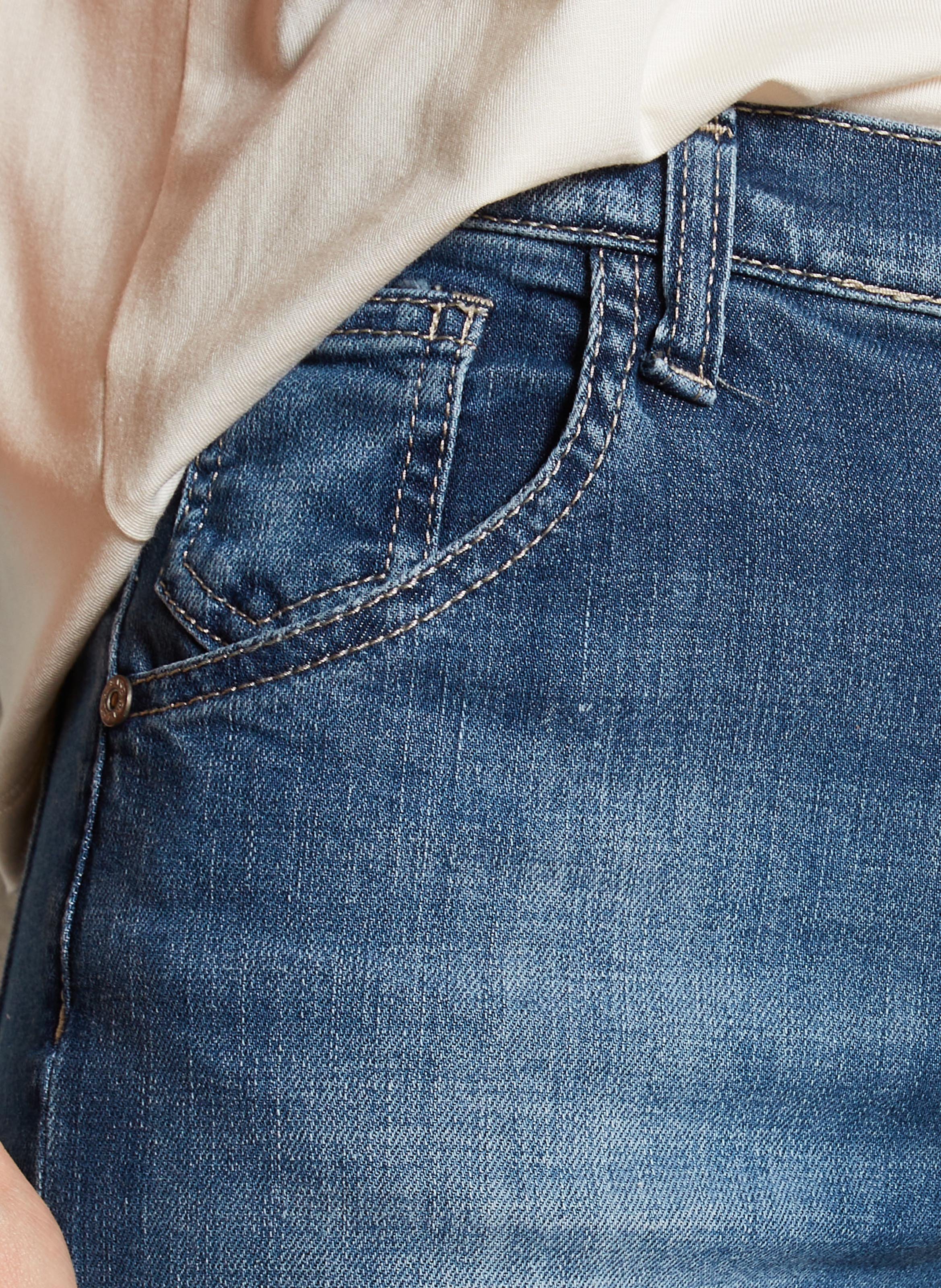 Jean droit en coton PLEASE Bleu