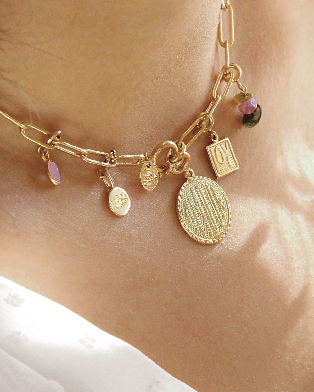 Gemstone charms NILAI Green
