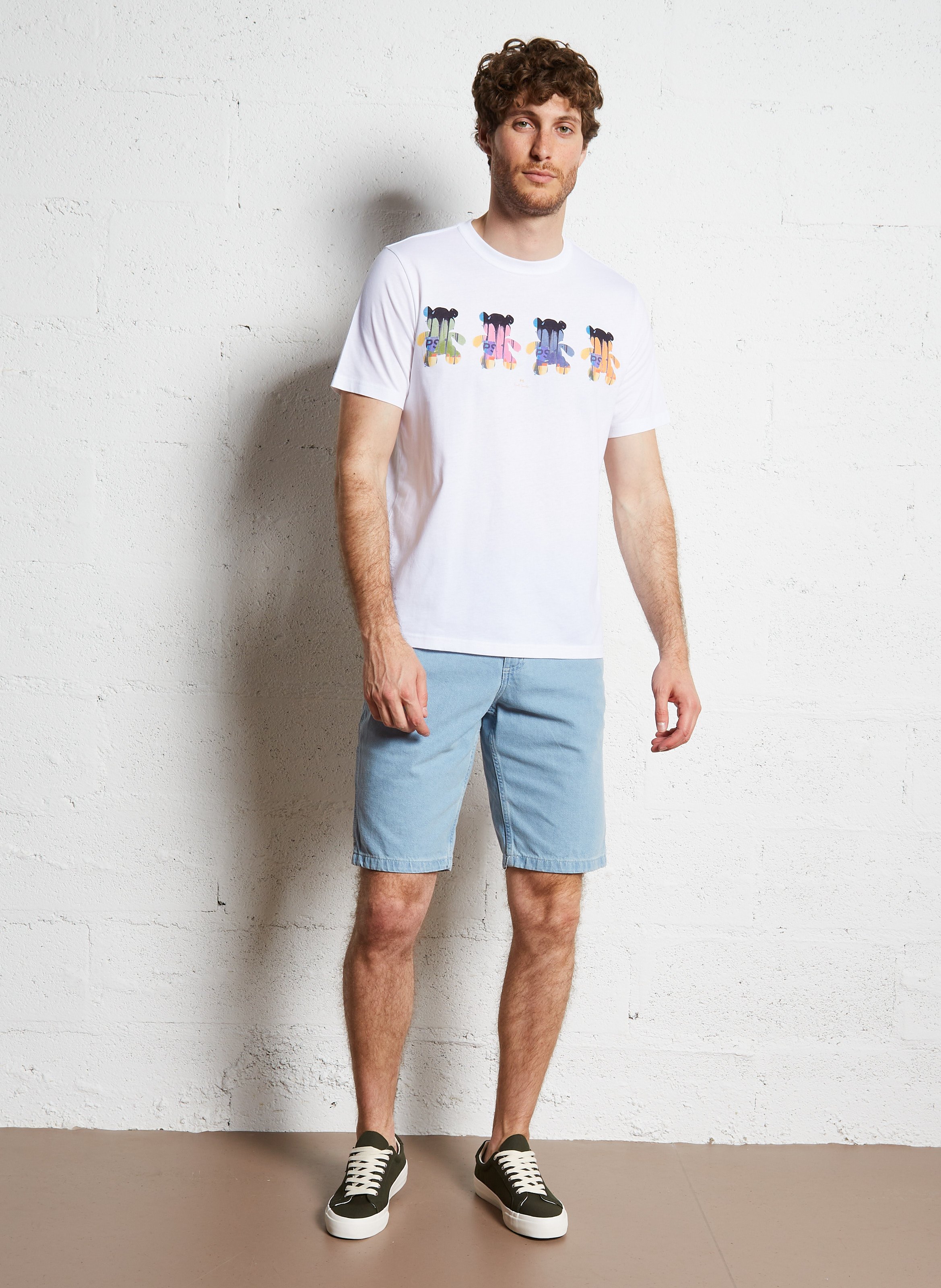 Straight cotton shorts DICKIES Blue