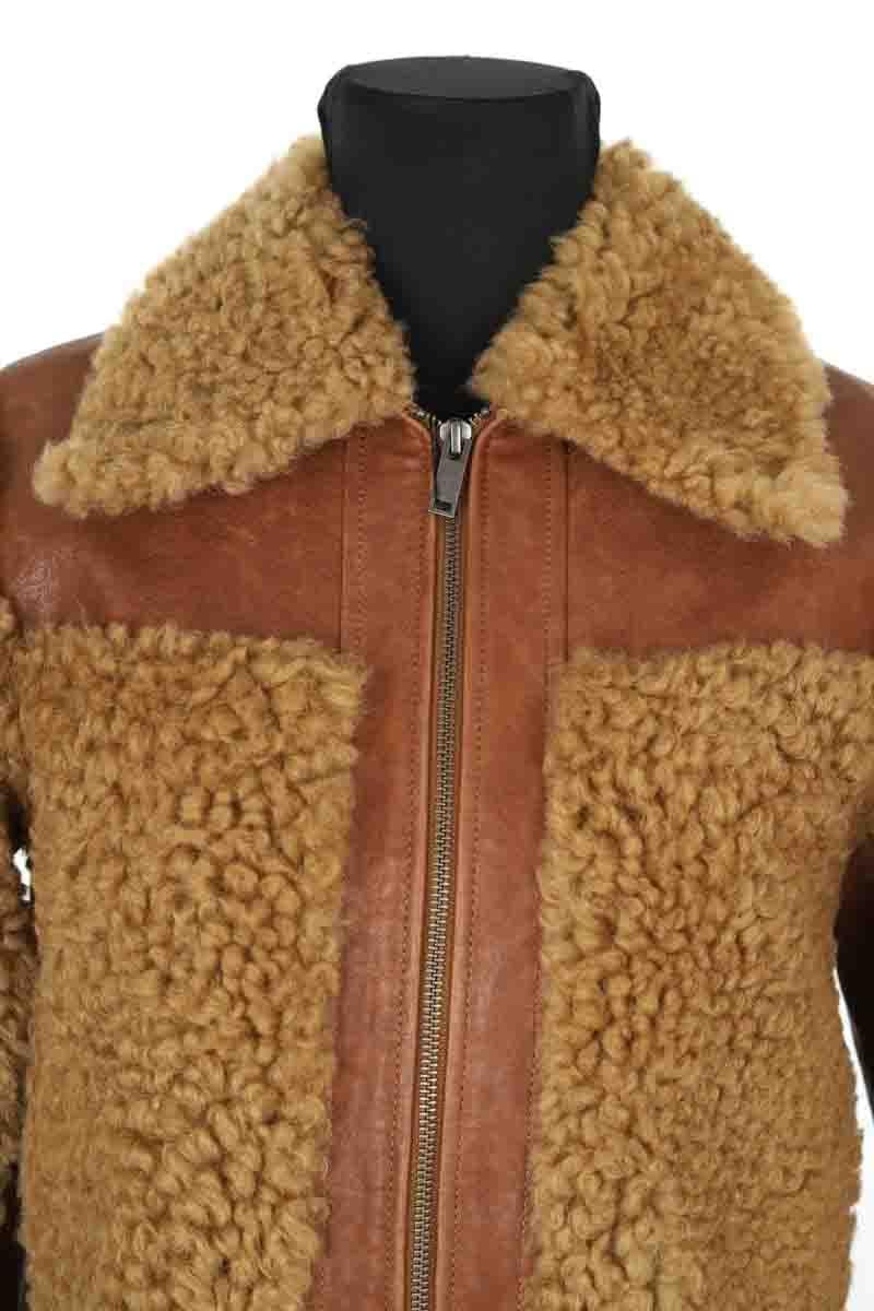 Leather coat ANTIK BATIK - Seconde Main Brown