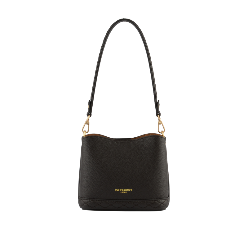 Satchel - cowhide leather POURCHET Brown