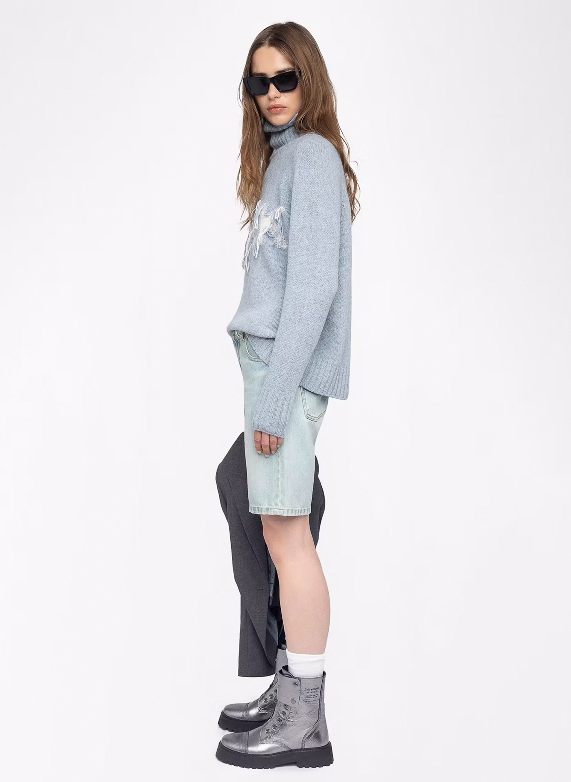 Pull droit en laine ZADIG&VOLTAIRE Bleu