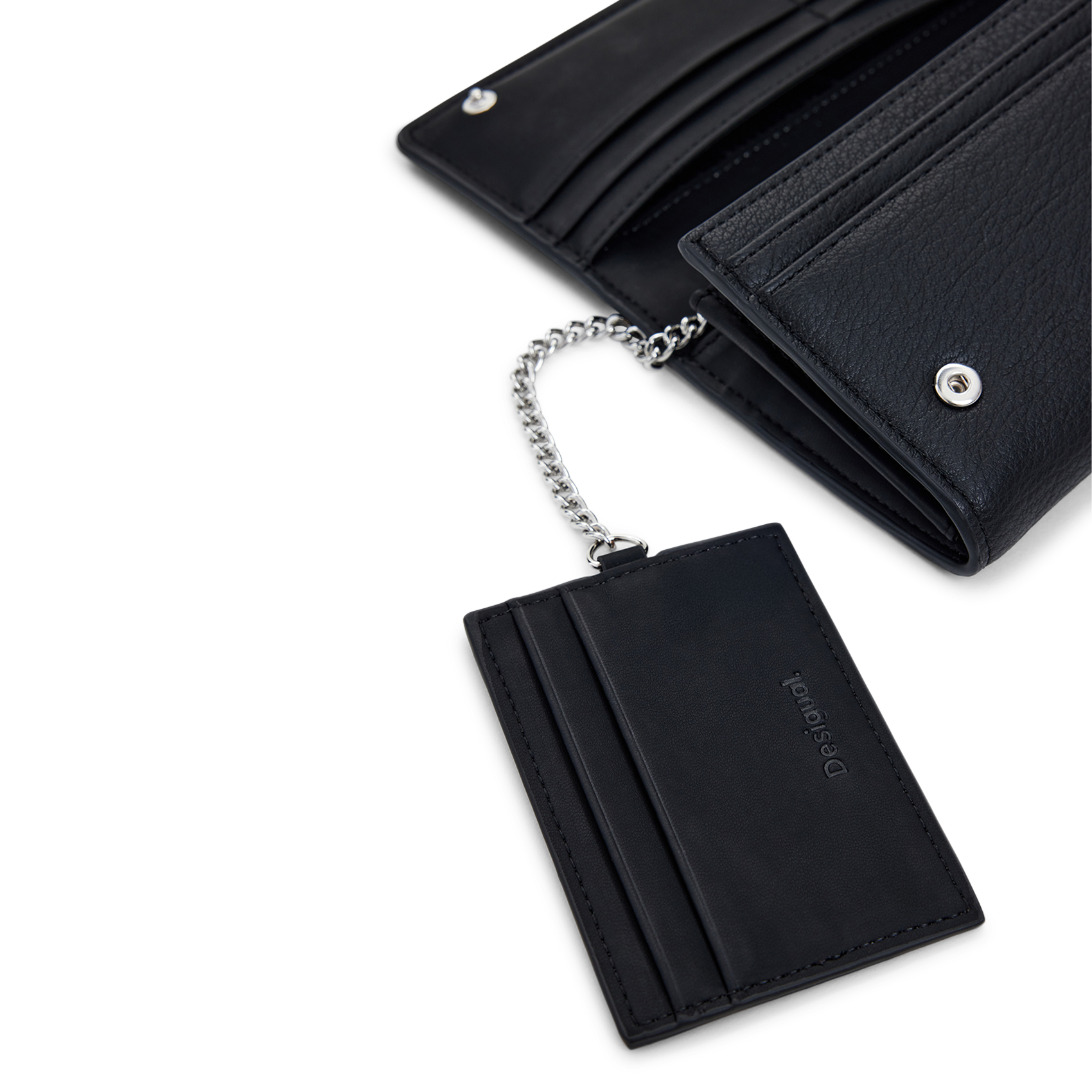 Porte-feuille brodé DESIGUAL Noir