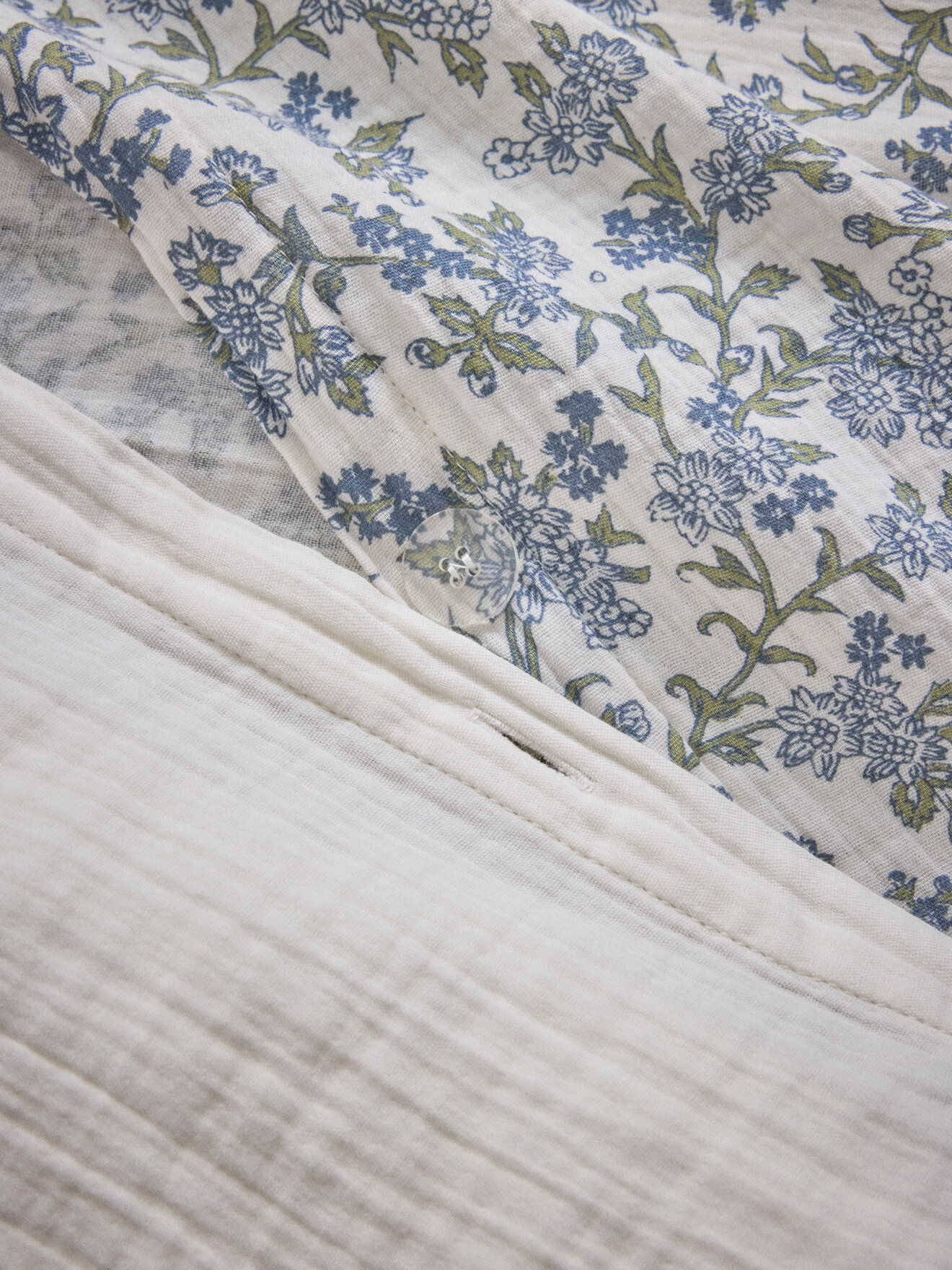 Cotton Muslin Duvet Cover "Armande" CYRILLUS Blue