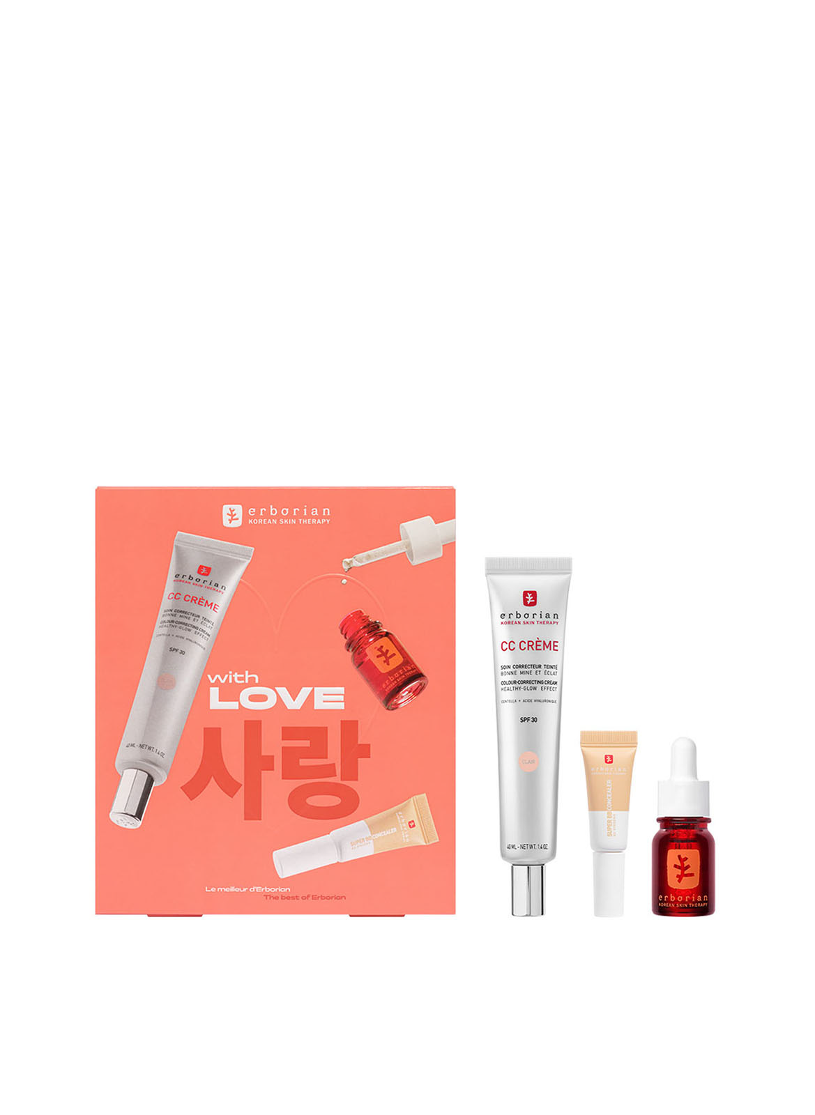 KIT CC CREME X SKIN THERAPY X SUPER BB CONCEALER ERBORIAN Nude