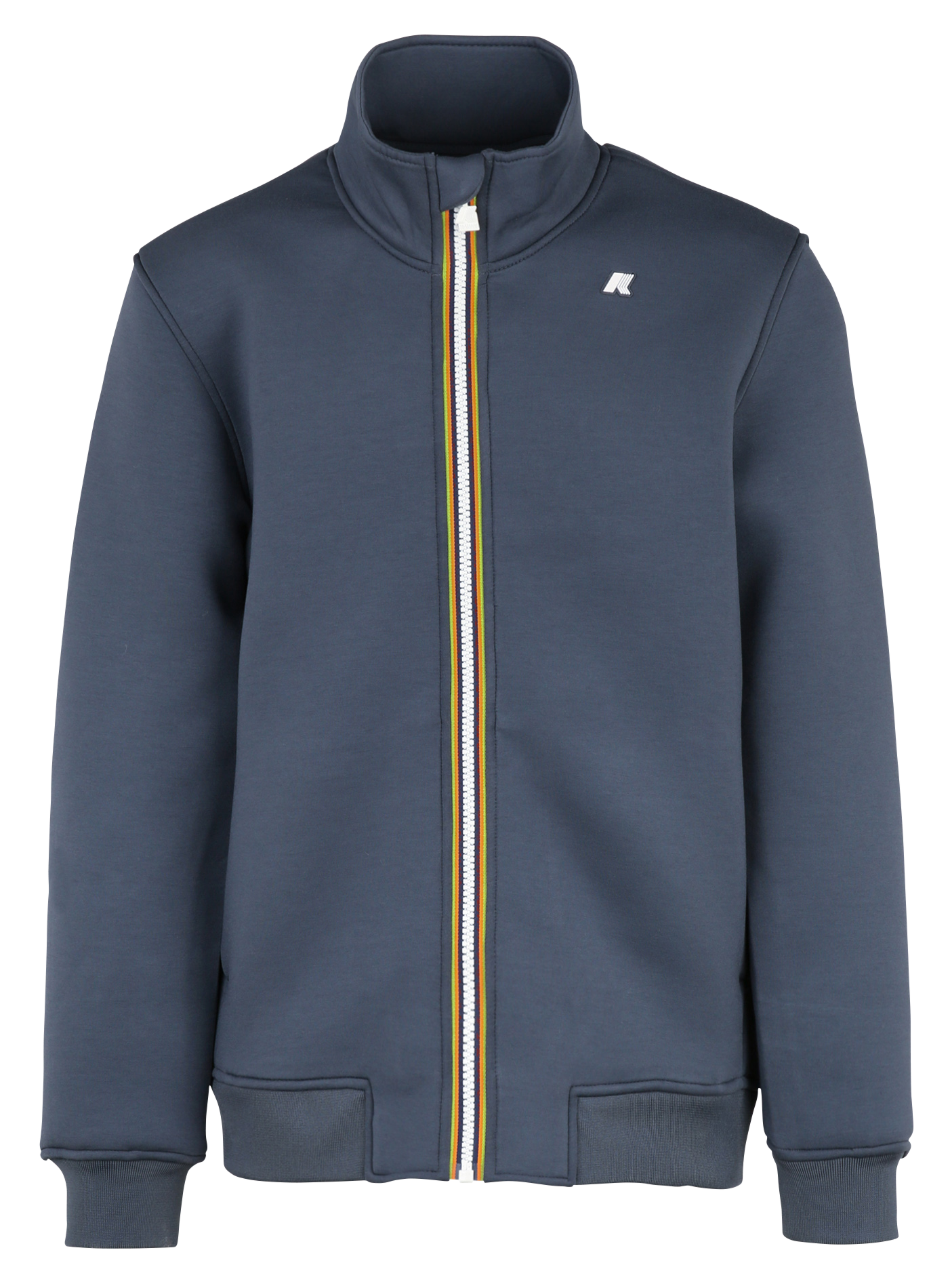 Gerader Sweatshirt mit Stehkragen Blau