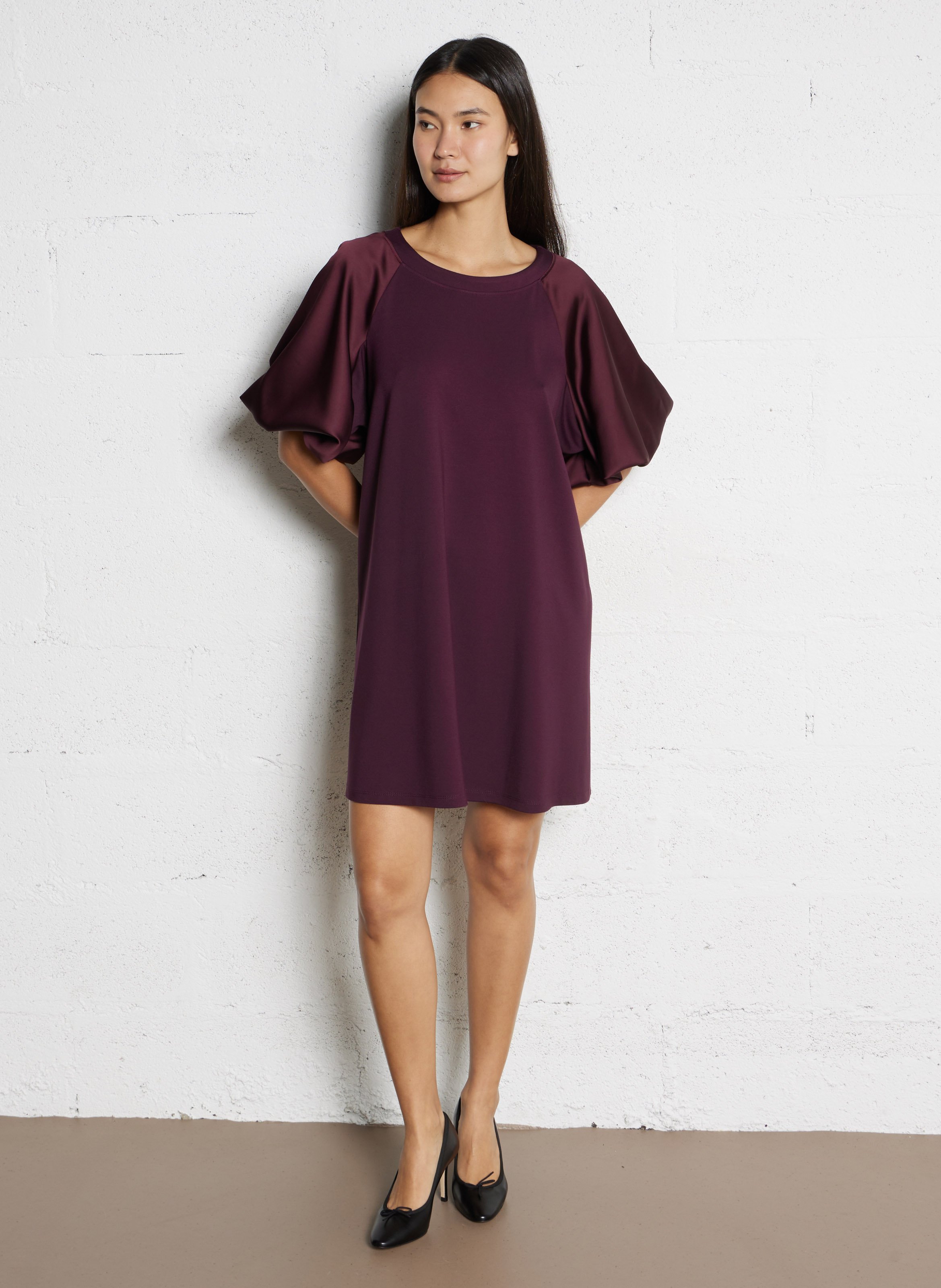 Robe courte col rond IMPERIAL Violet