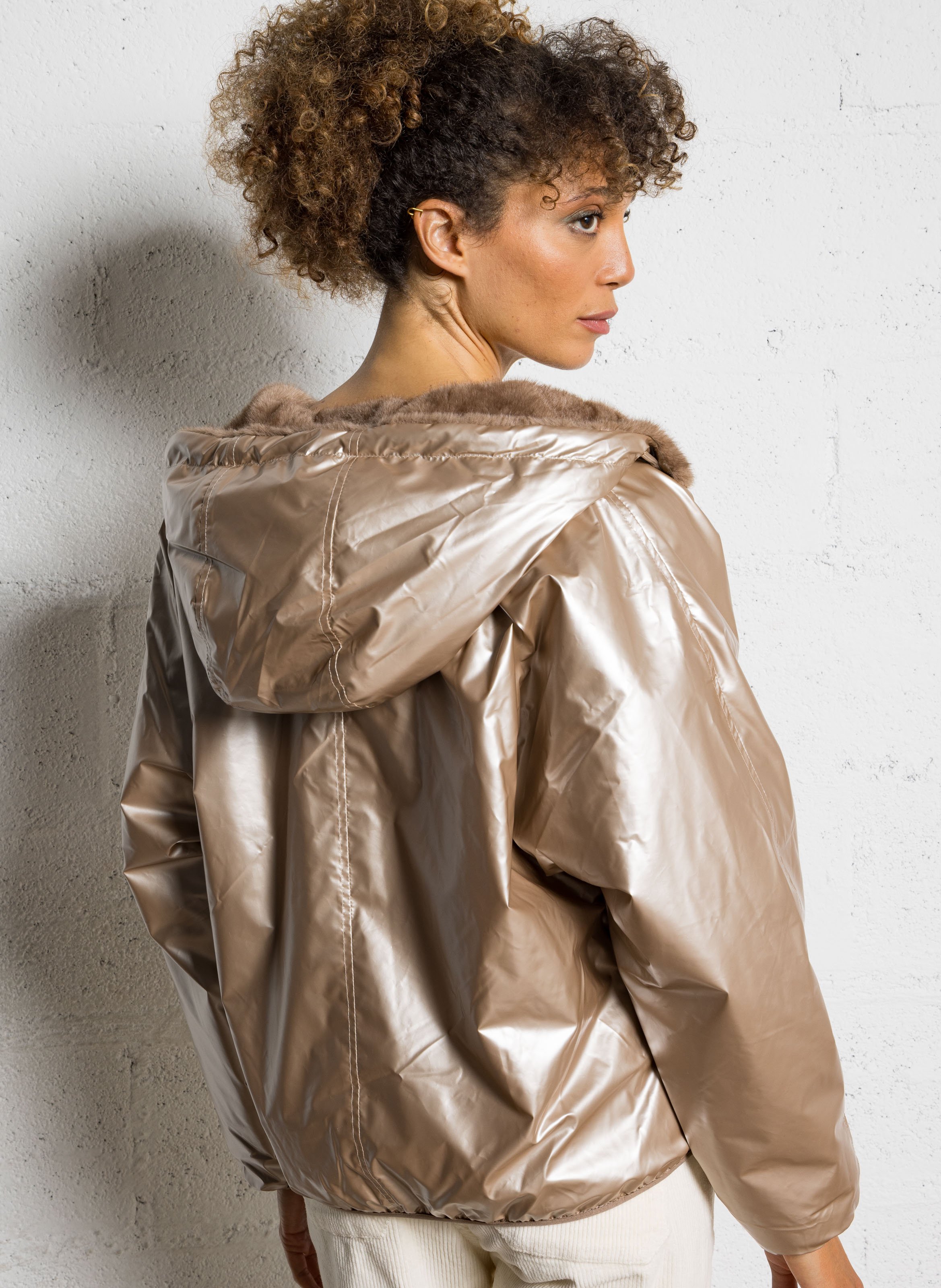 Daunenjacke mit Kapuze LA PETITE ETOILE Braun