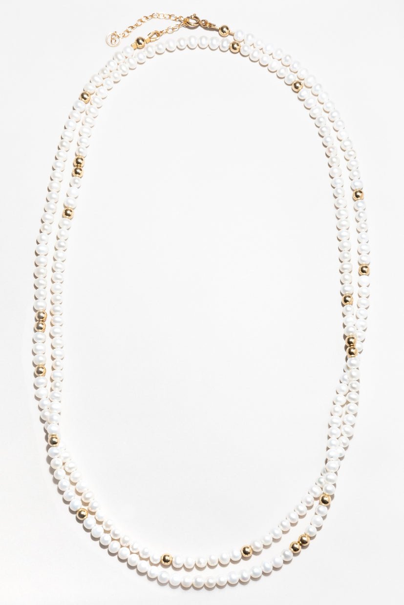 Grace Pearl Necklace White
