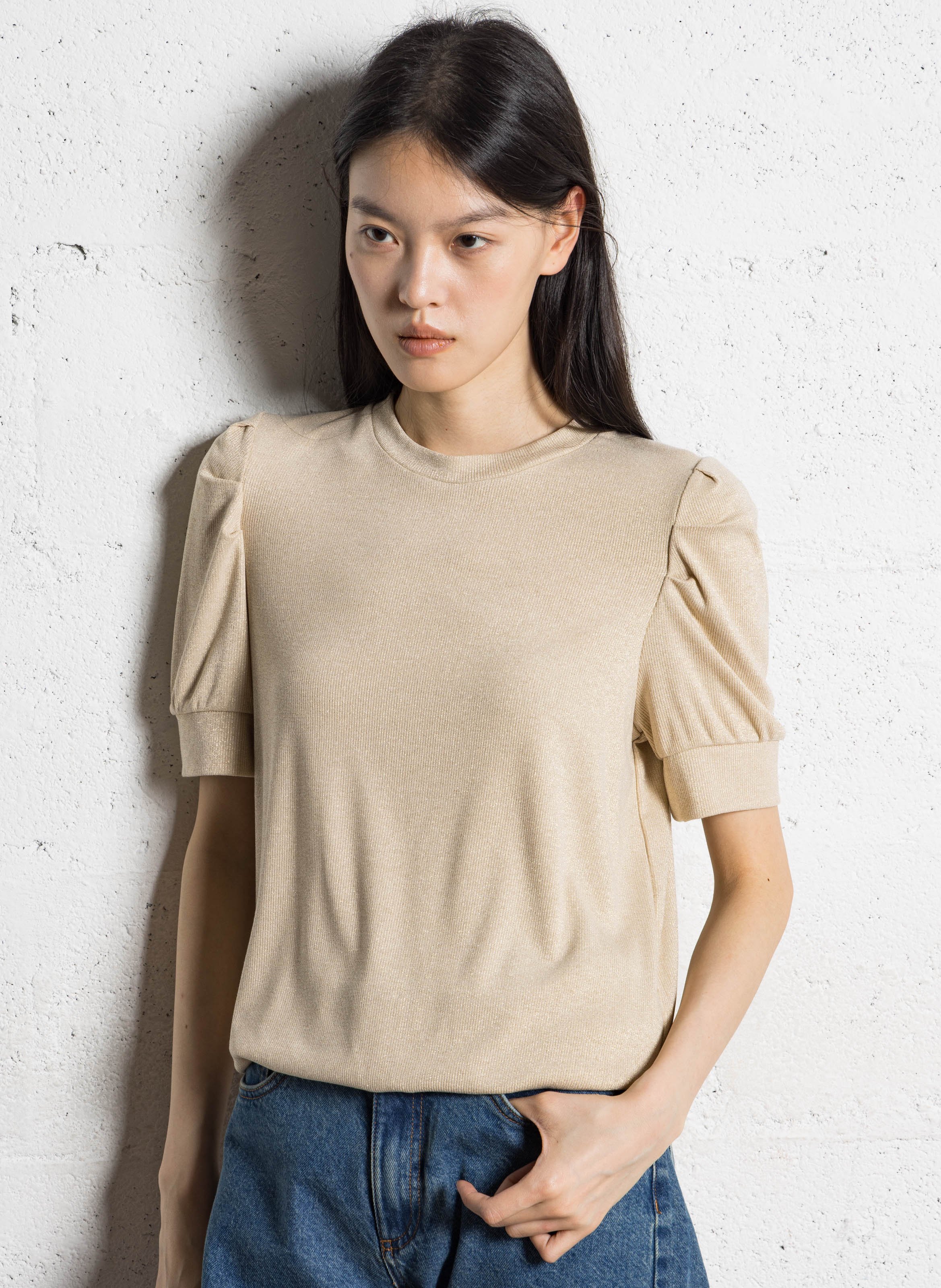 Round neck straight fit sequined sweater IKKS