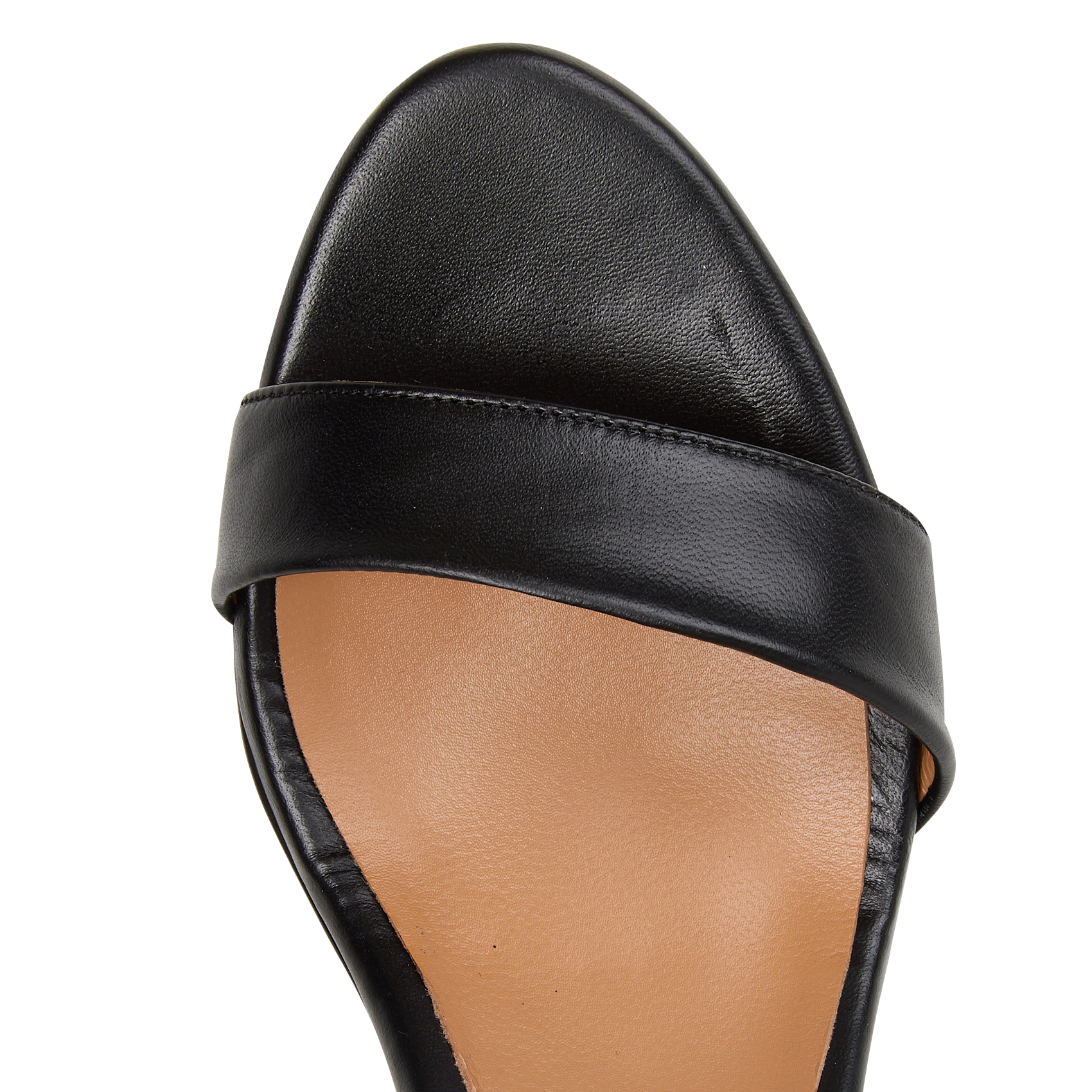 Halfhoge, leren sandalen MAISON 123 Zwart