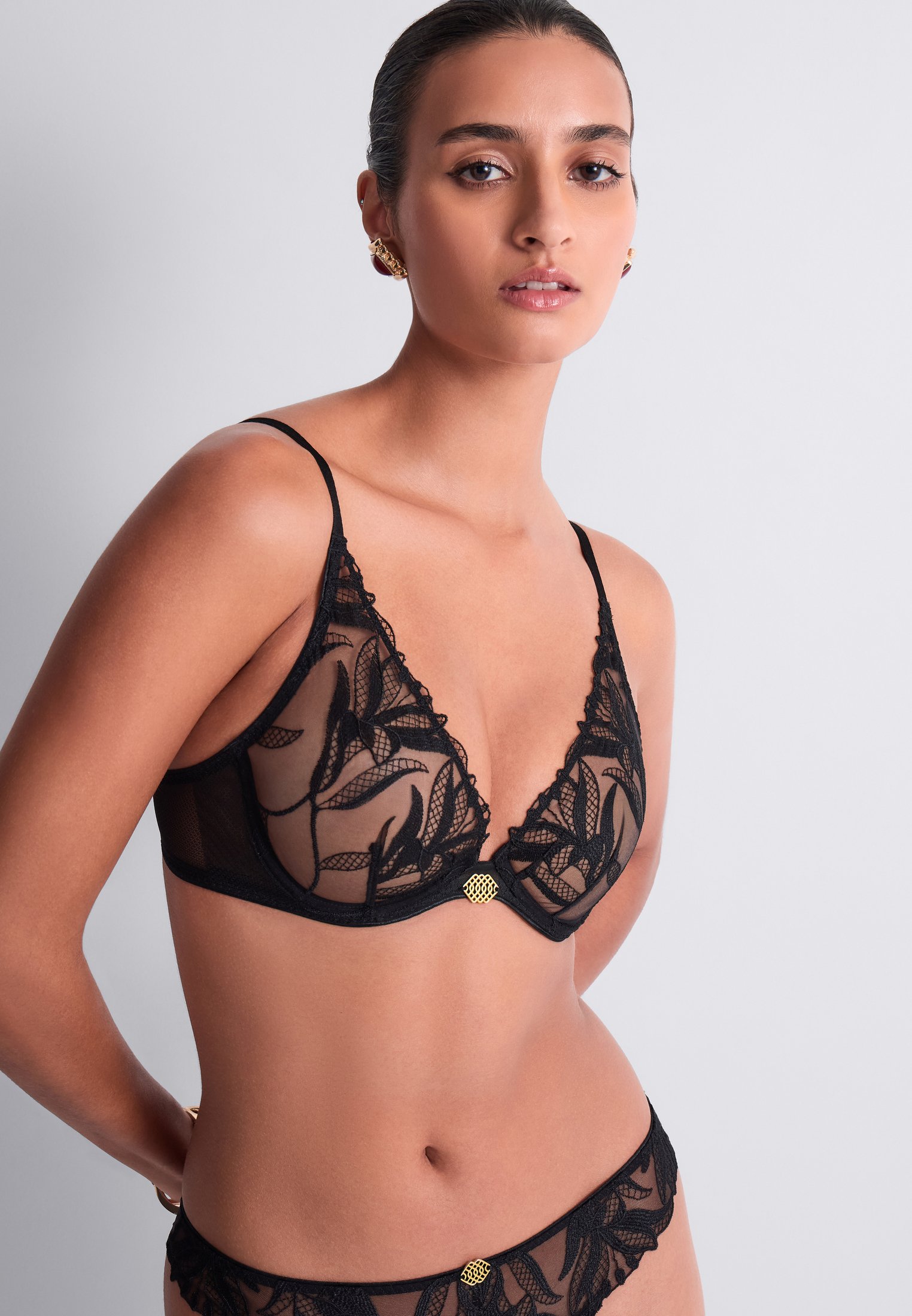 Architecture underwired triangle bra AUBADE Black