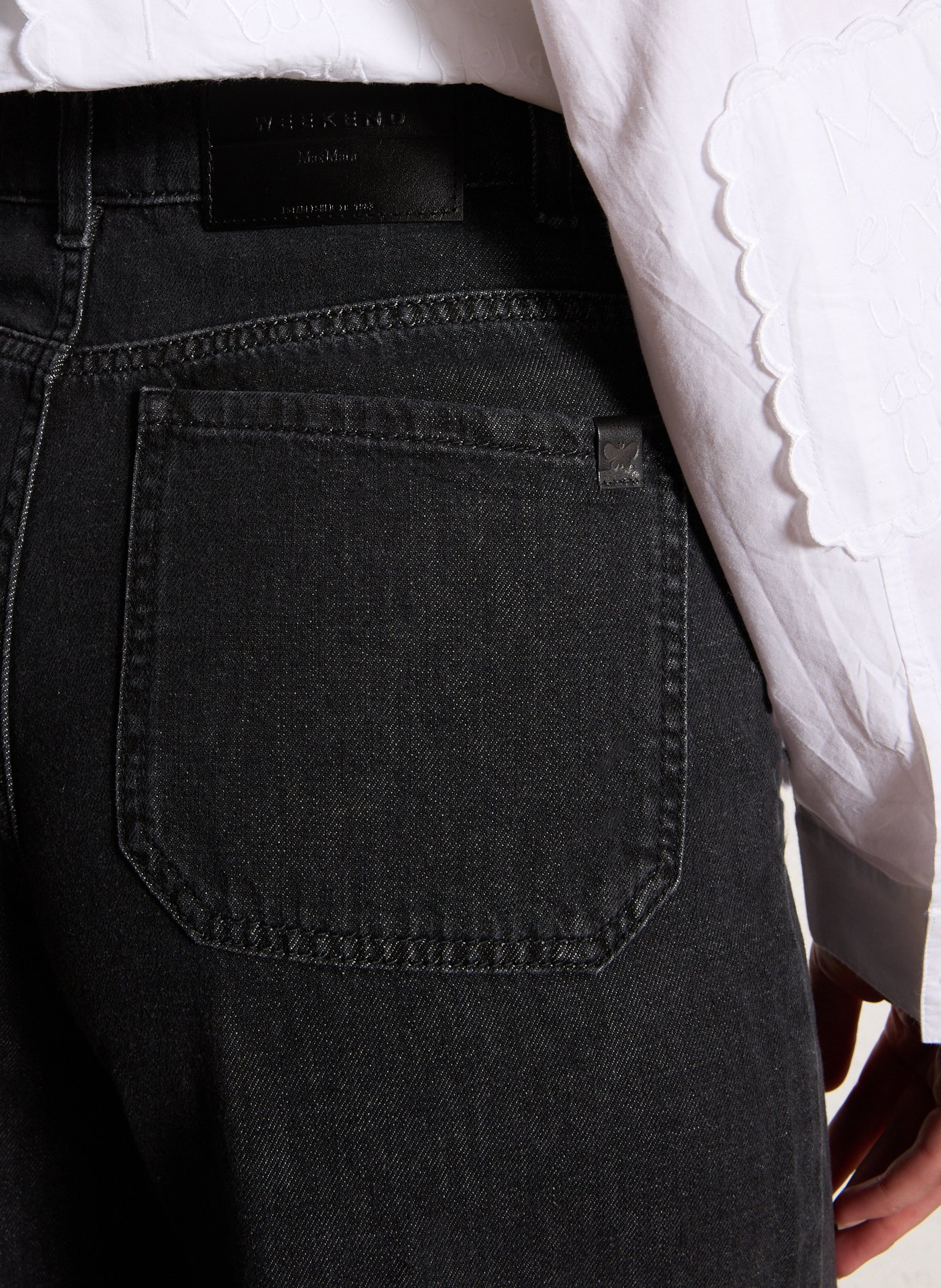 Wide-leg cotton jeans MAX MARA WEEK END Black