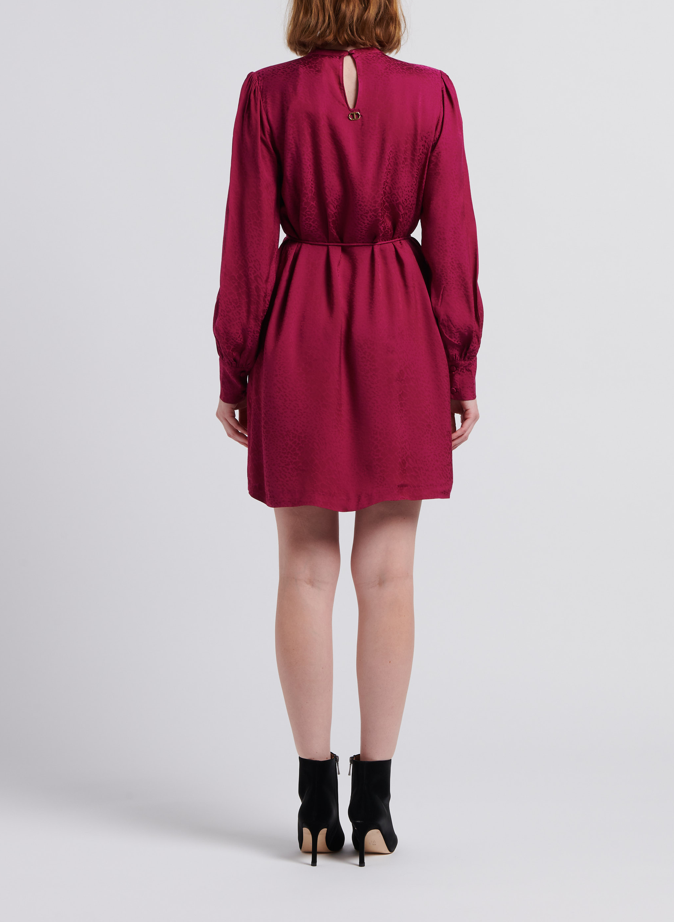 Straight round-neck dress TWINSET Pink