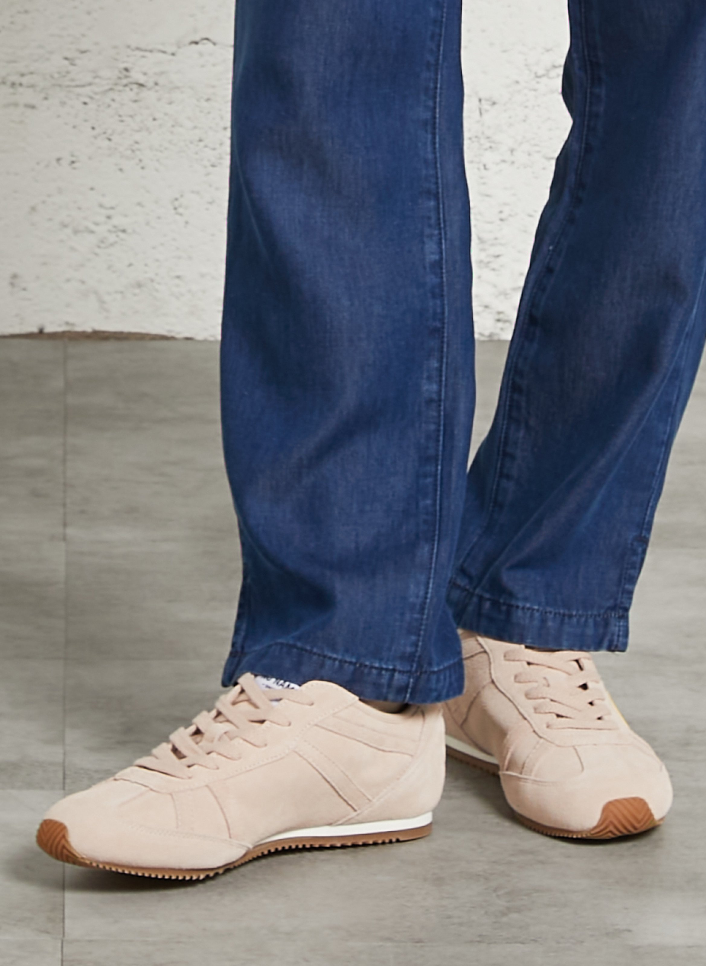 Baskets basses en cuir NO NAME Rose