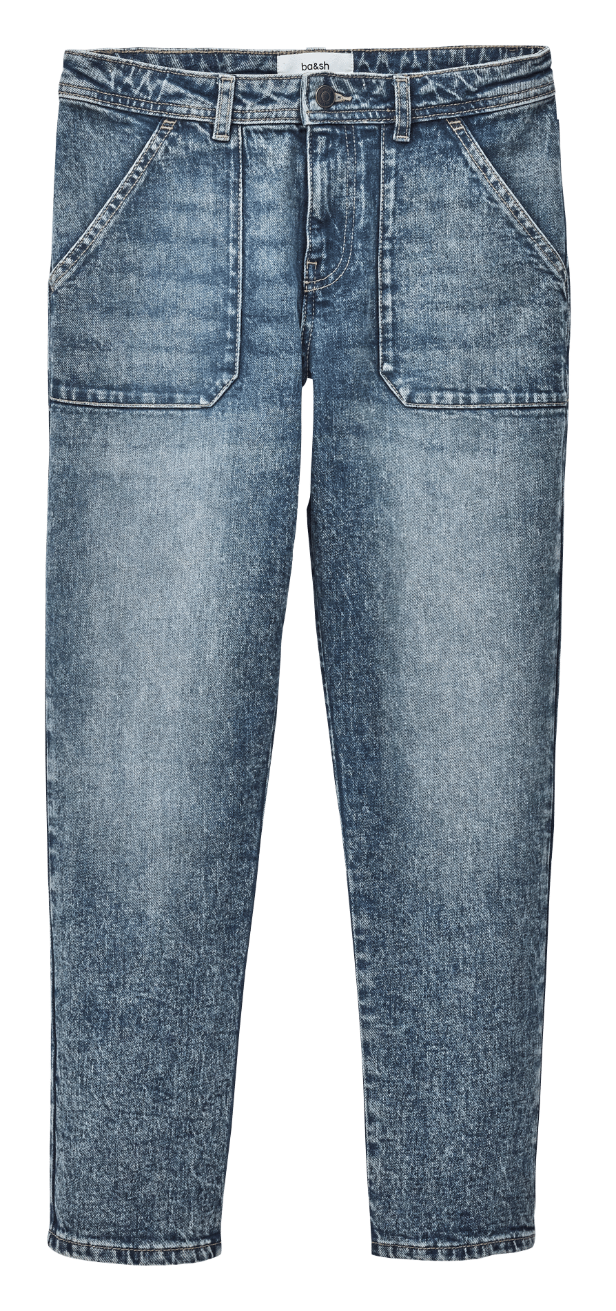 Jean droit en coton mélangé BA&SH Bleu